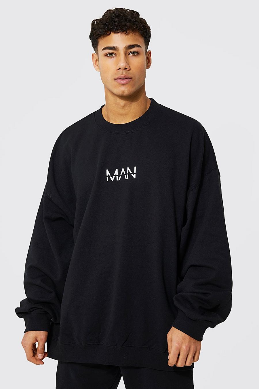 Original Man Oversize Rundhals-Sweatshirt, Black image number 1