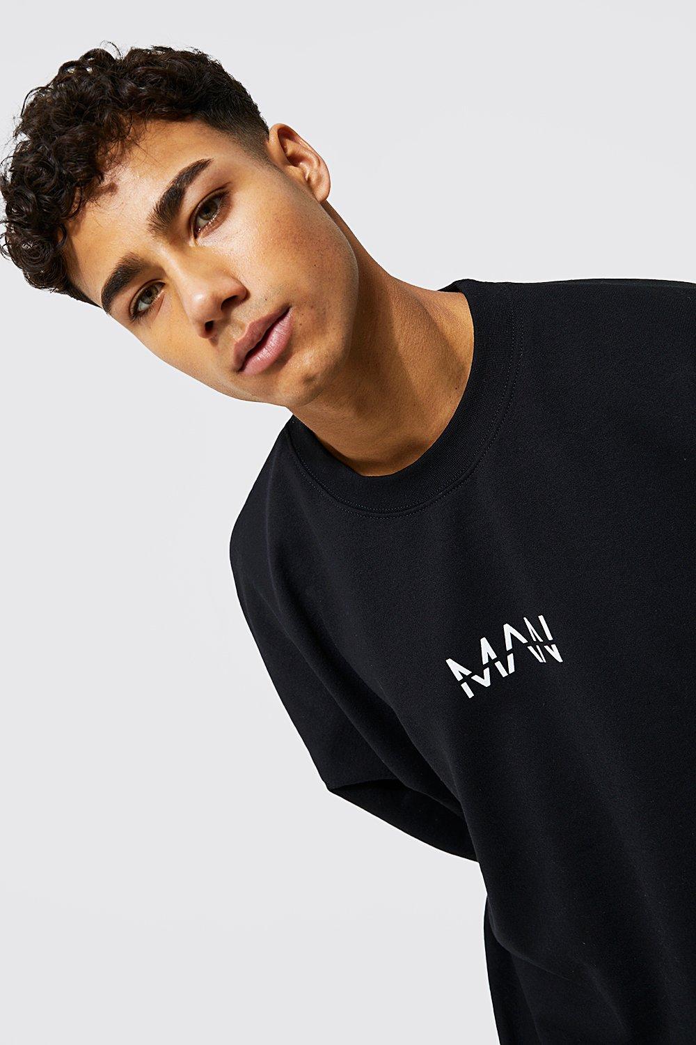 Original Man Oversized Crew Neck Sweatshirt boohoo NZ