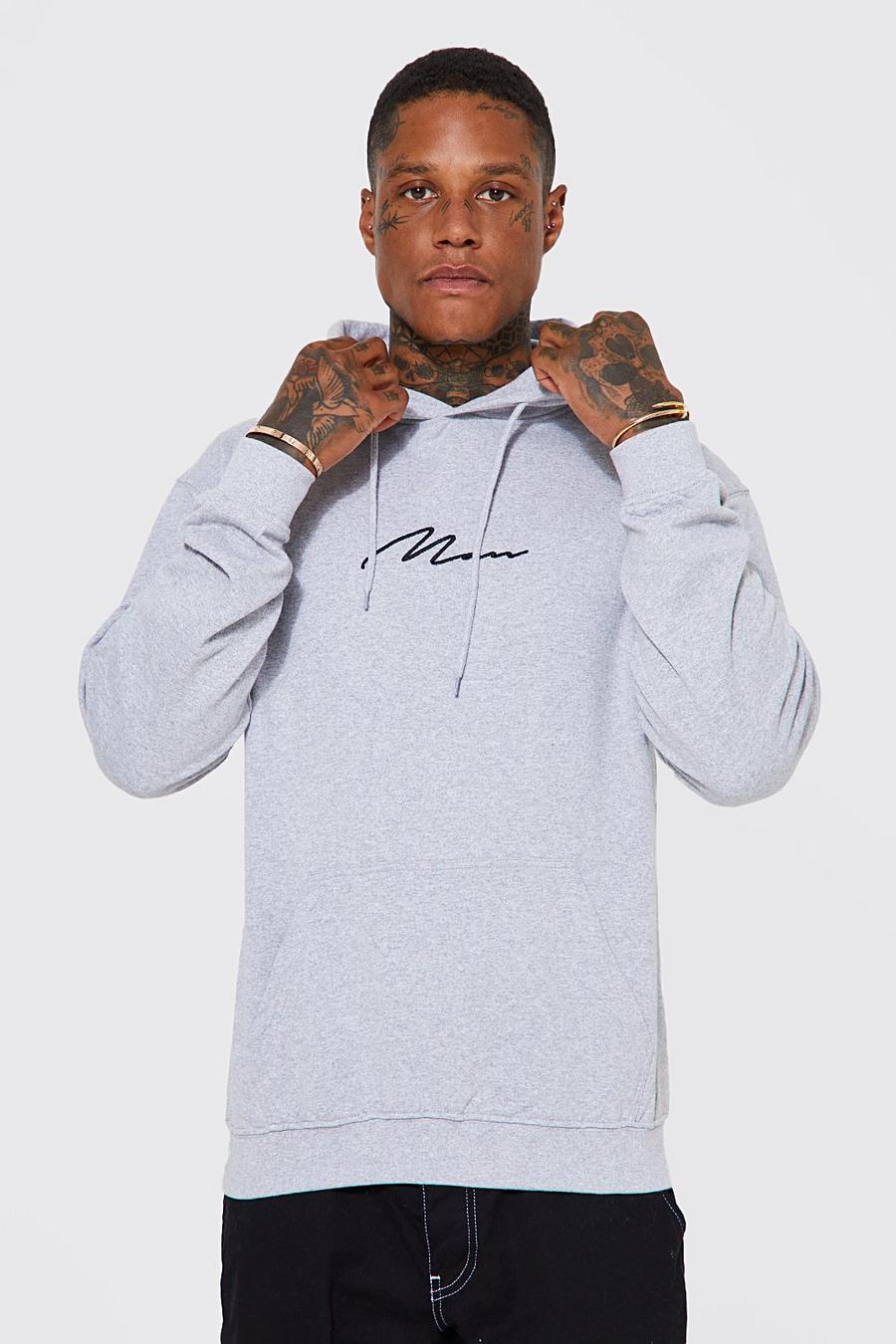 Grey Man Signature Over The Head Hoodie image number 1