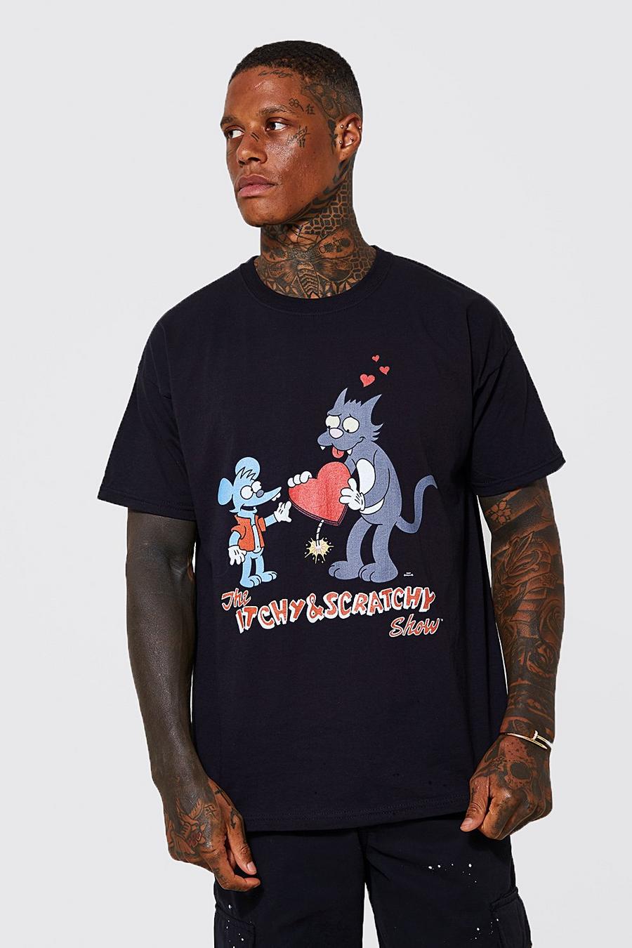 Black Itchy & Scratchy T-shirt image number 1