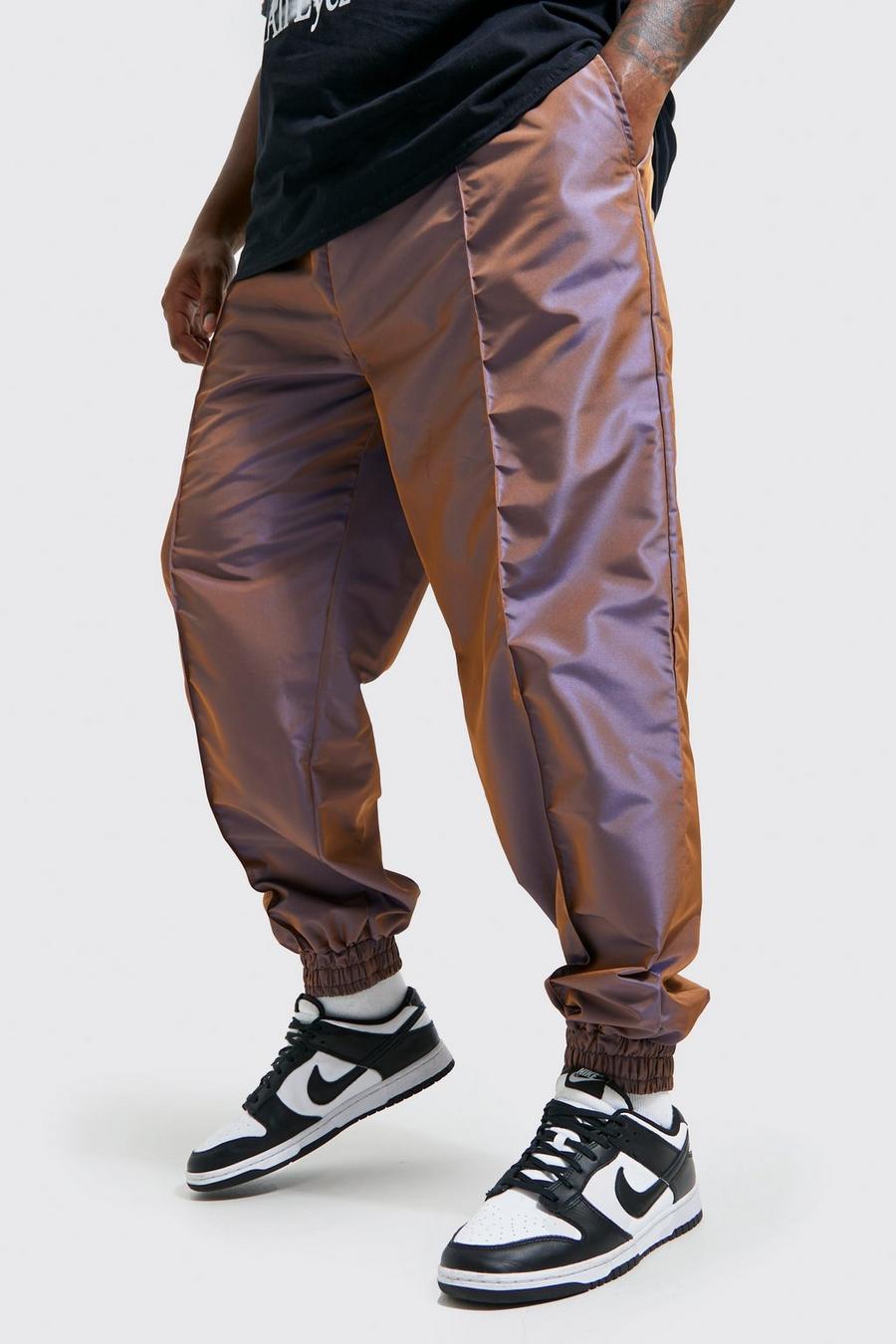 Grande taille - Pantalon cargo iridescent , Chocolate image number 1