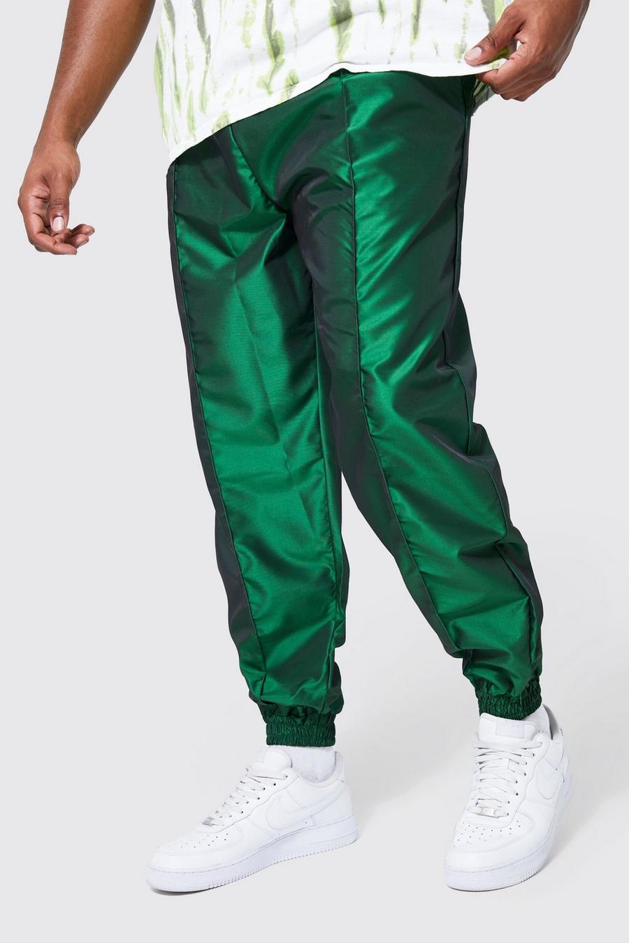 Green Plus Irriserende Regular Fit Cargo Broek image number 1