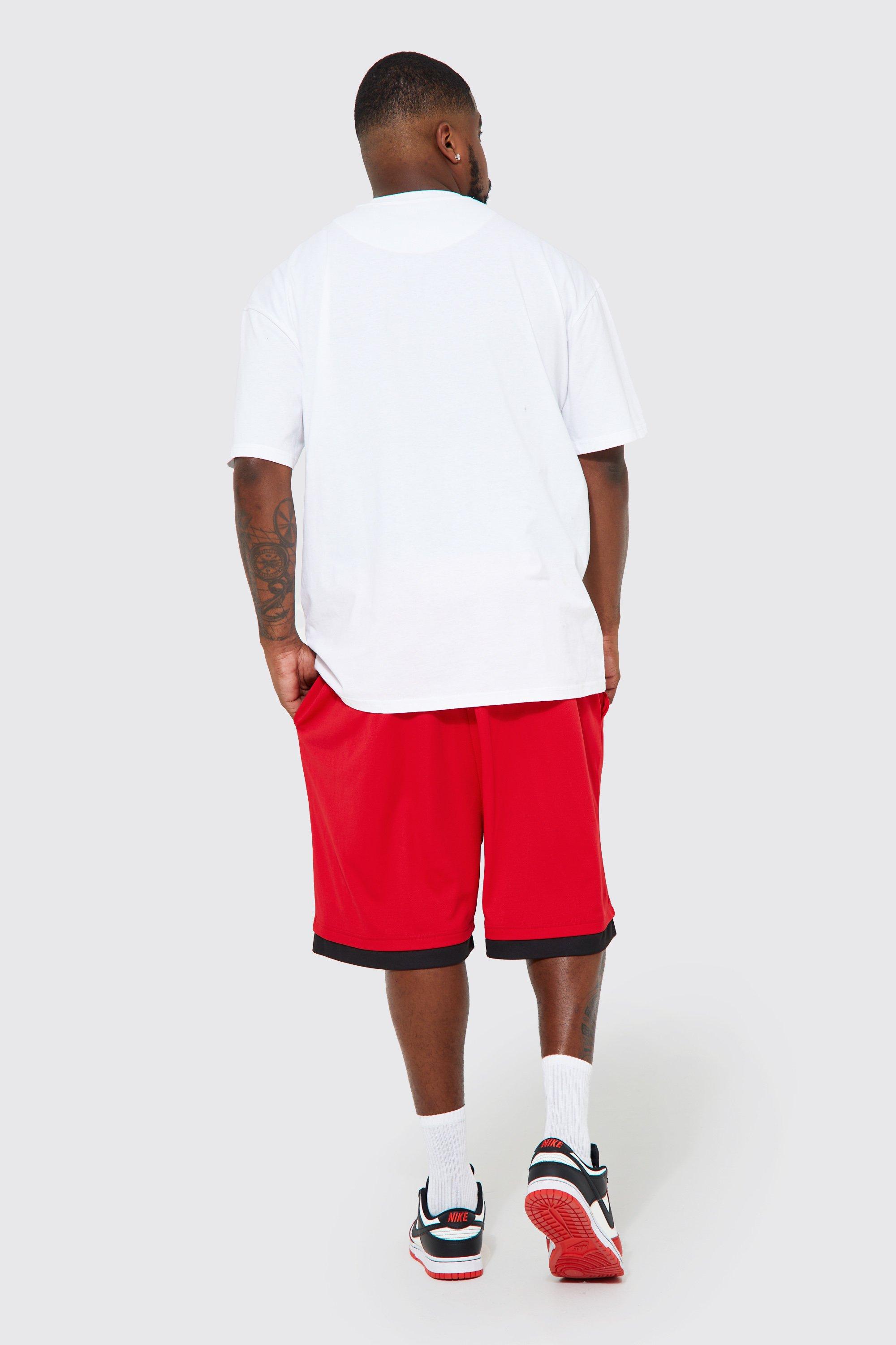 Plus Drop Crotch Mesh Basketball Short