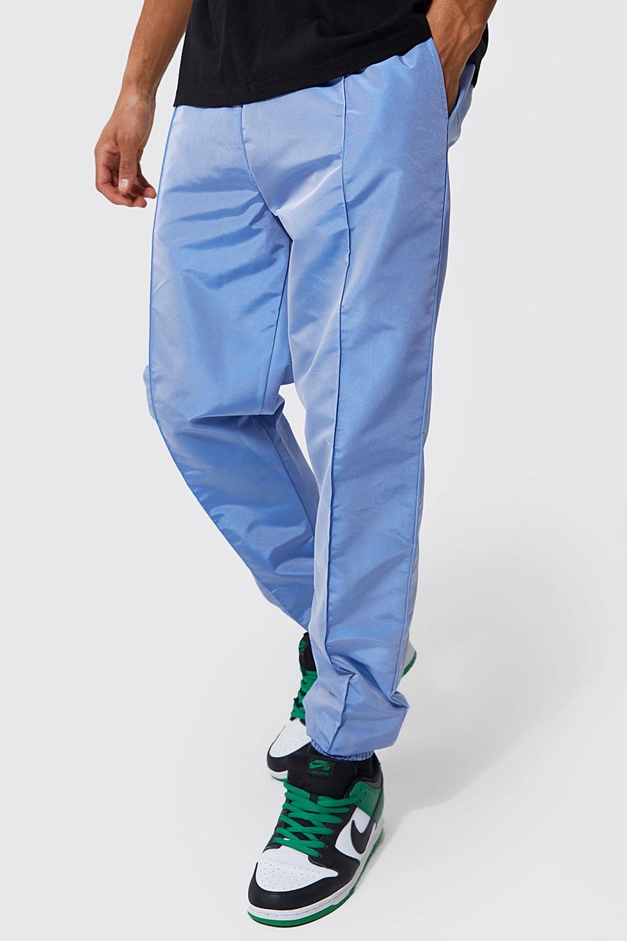 Pantaloni Tall Regular Fit iridescenti, Blue azul image number 1