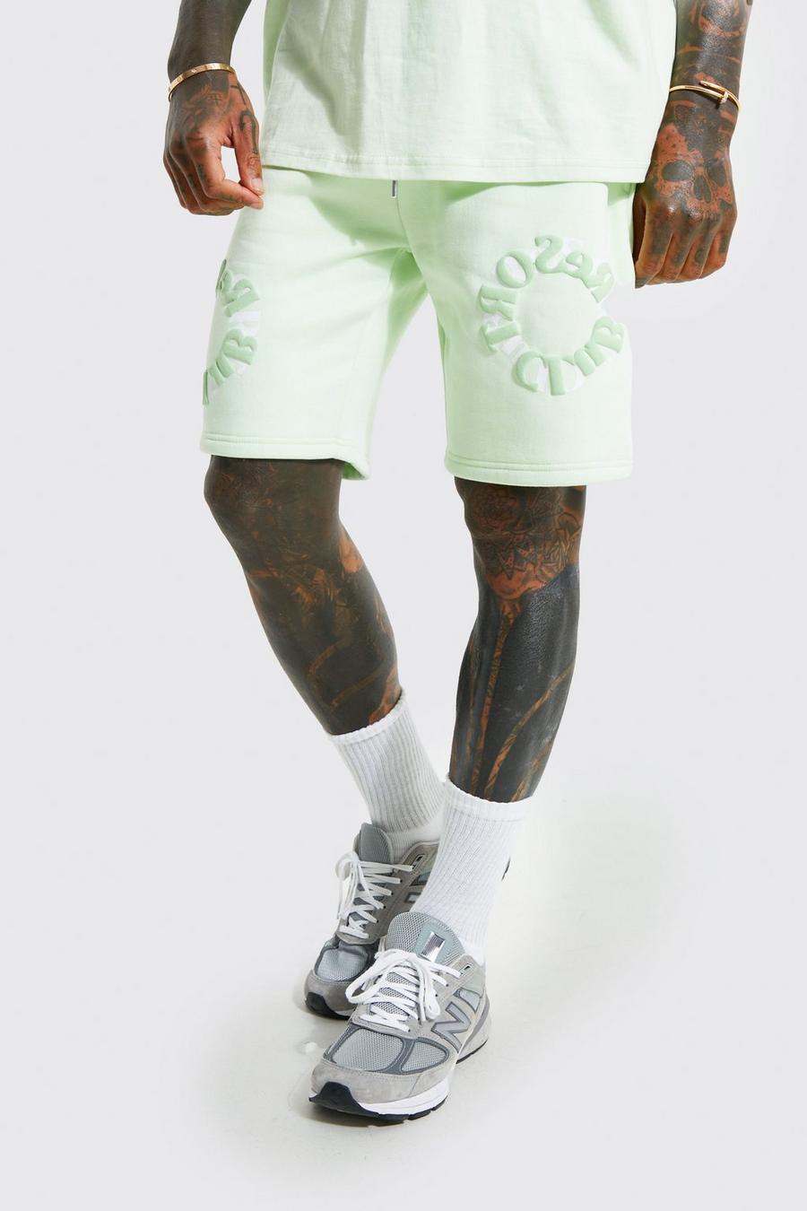 Green Loose Fit Resort Club Jersey Shorts