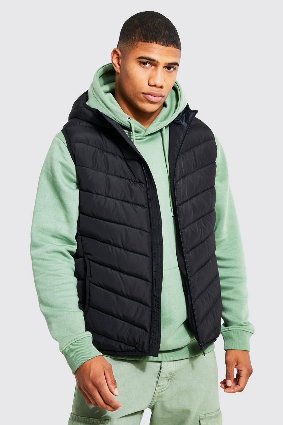 Quilted Gilet With Hood