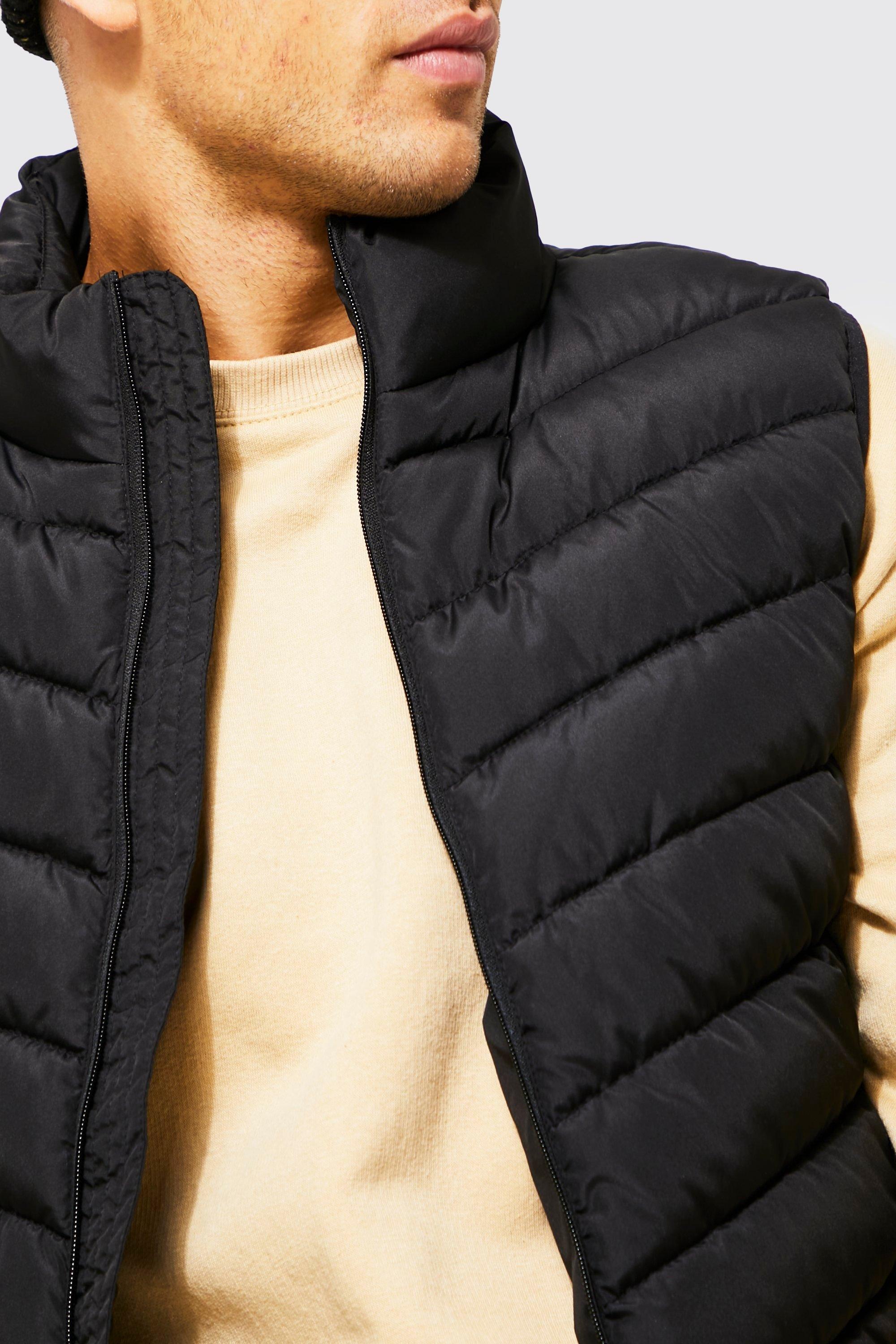 Quilted Funnel Neck Gilet | boohoo