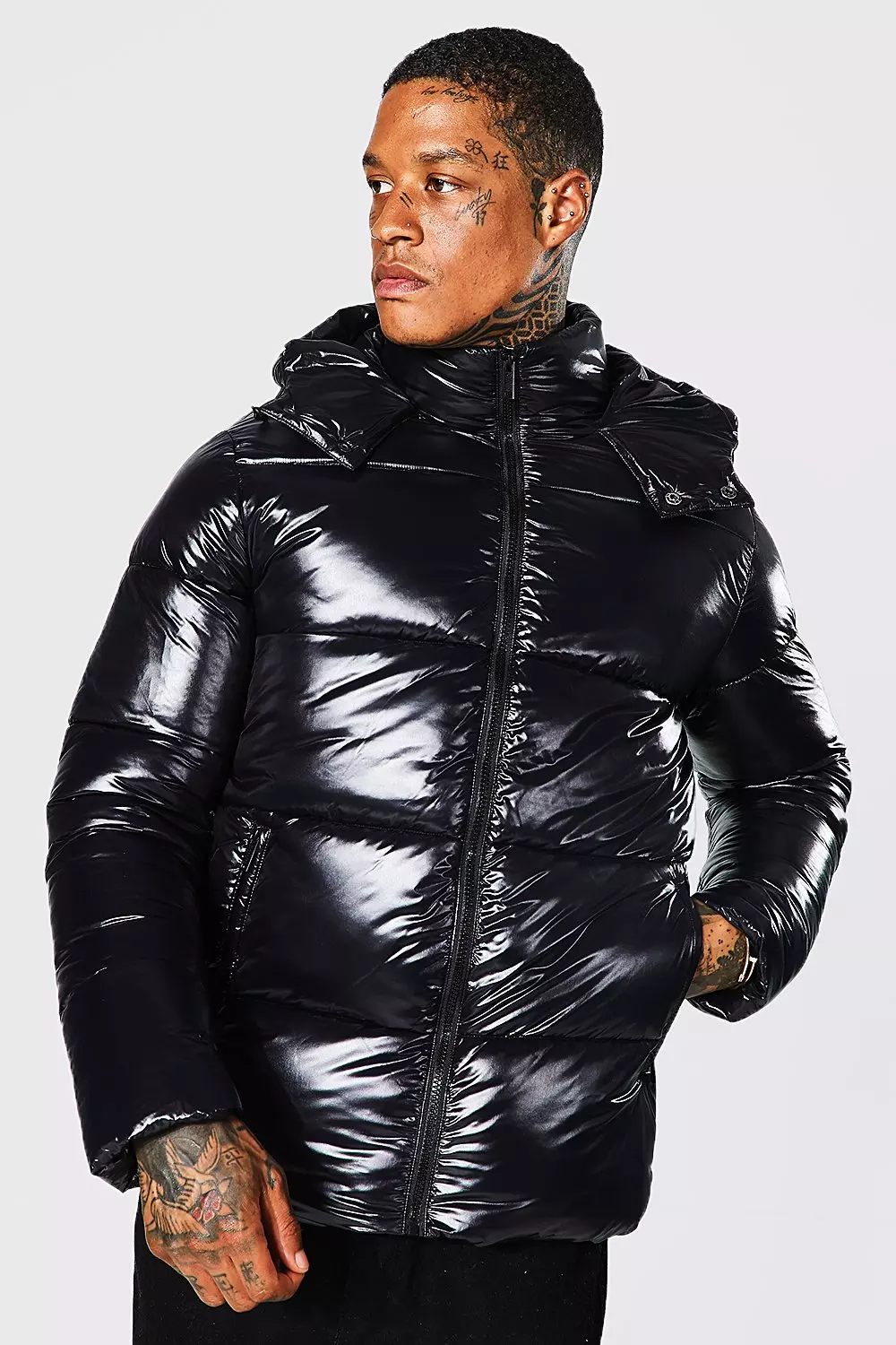 High shine shop down jacket