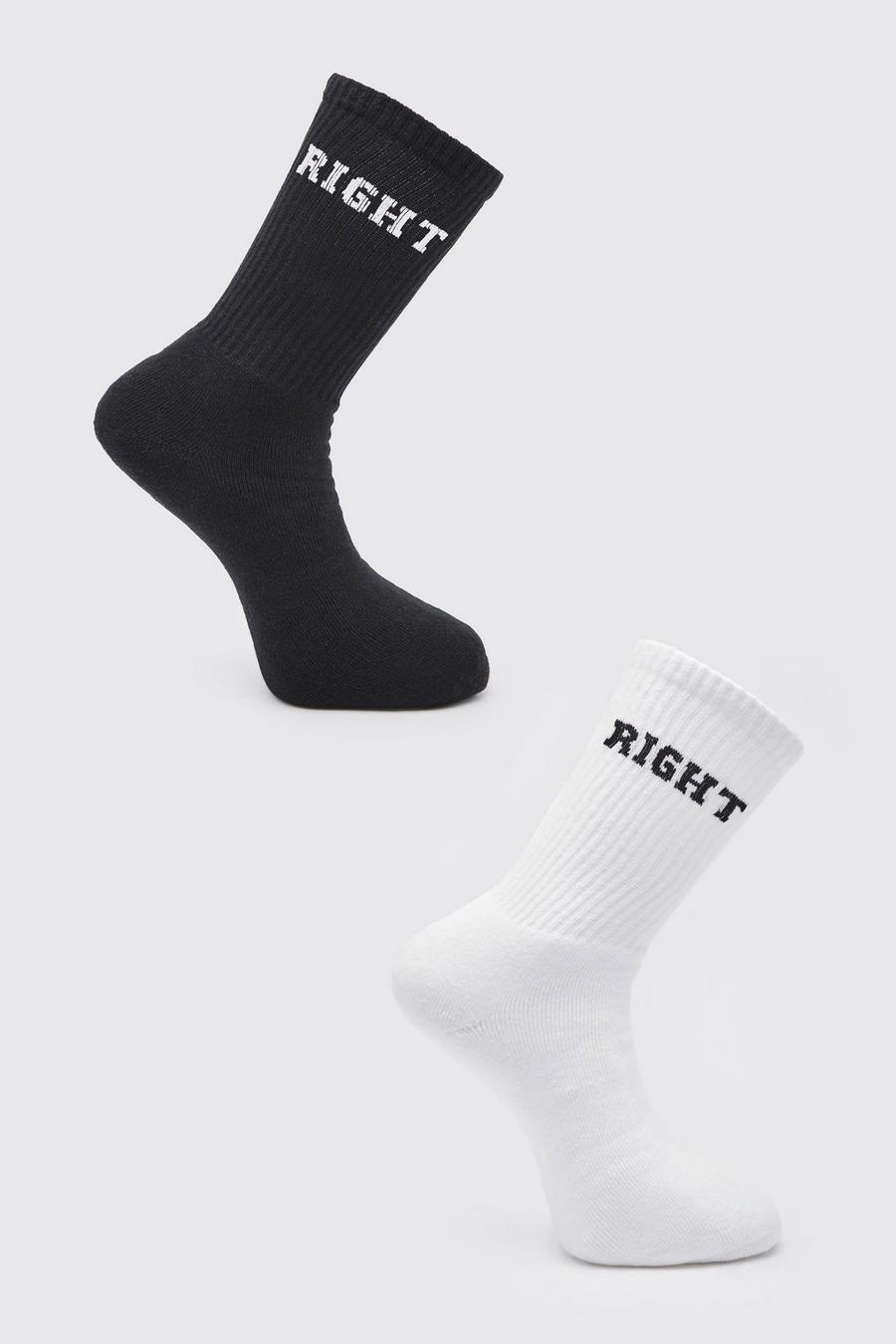 Black 2 Pack Left Right Socks