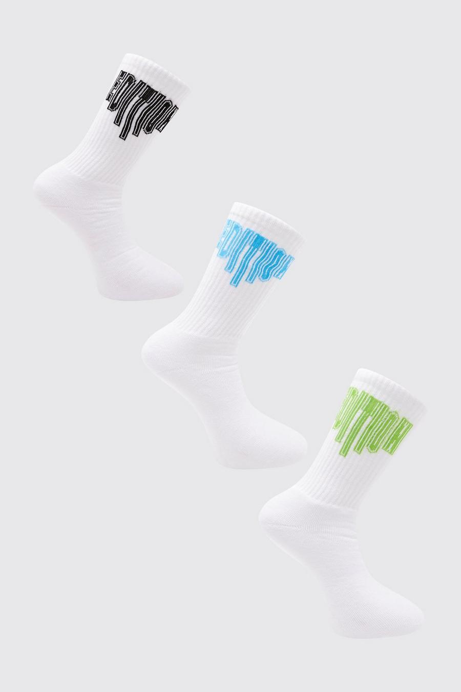 White 3 Pack Edition Socks