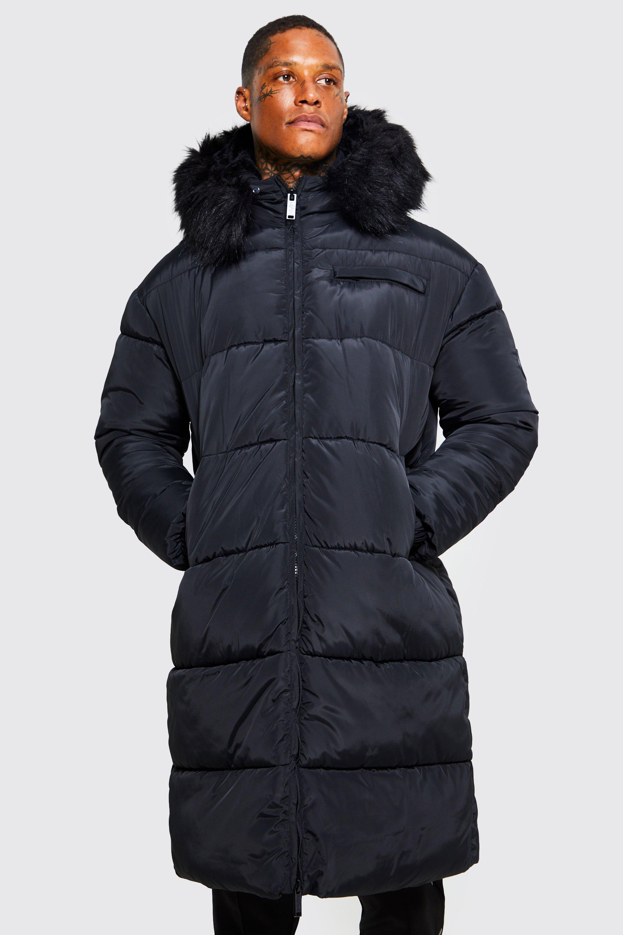 Parka homme best sale avec capuche fourrure