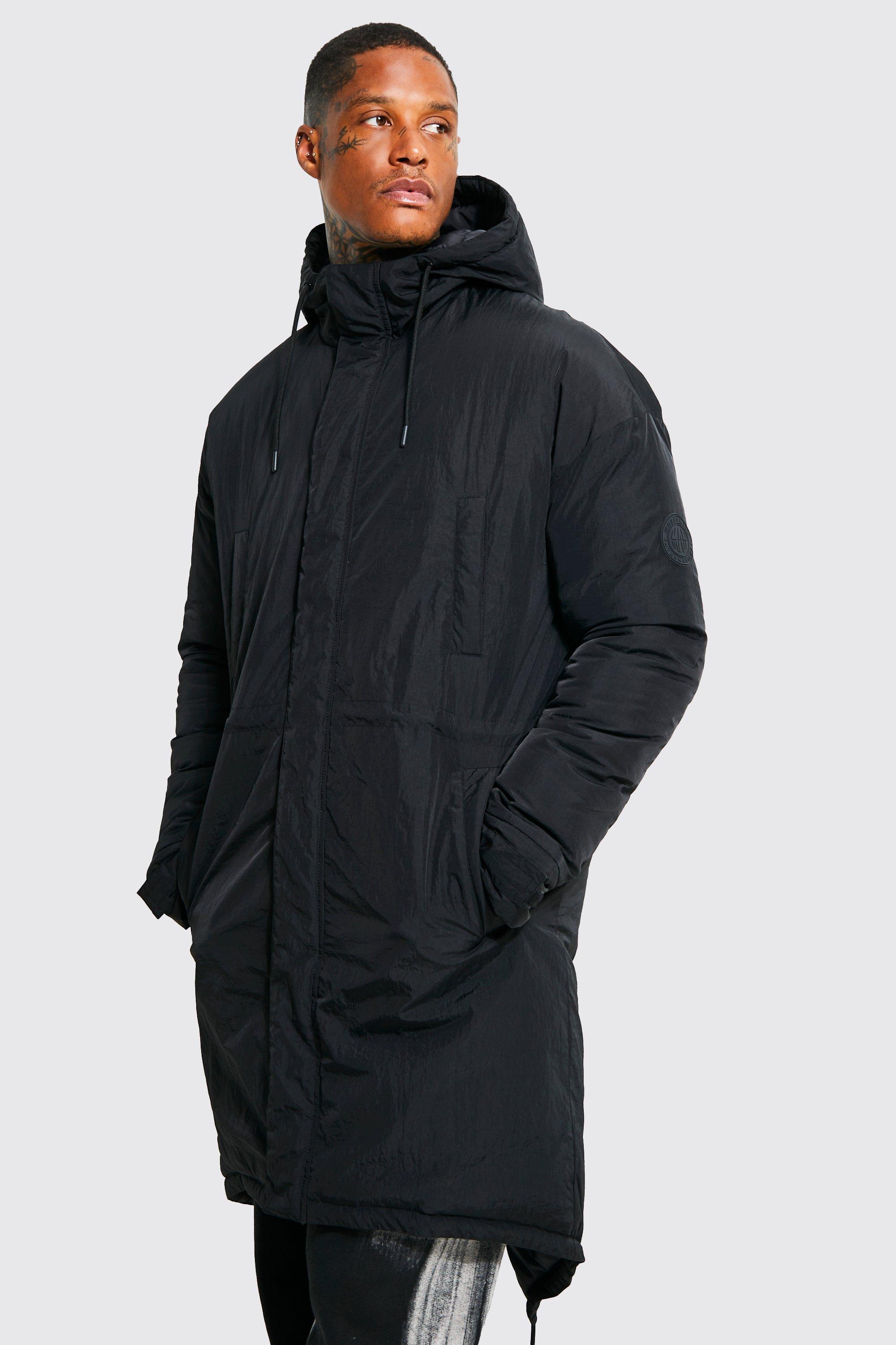 Parka homme best sale longue noir