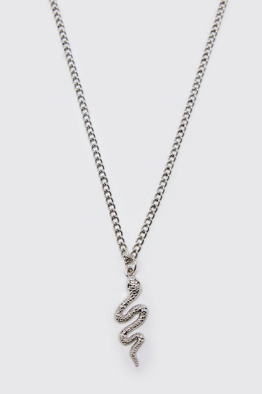 Collier à pendentif serpent, Silver argent