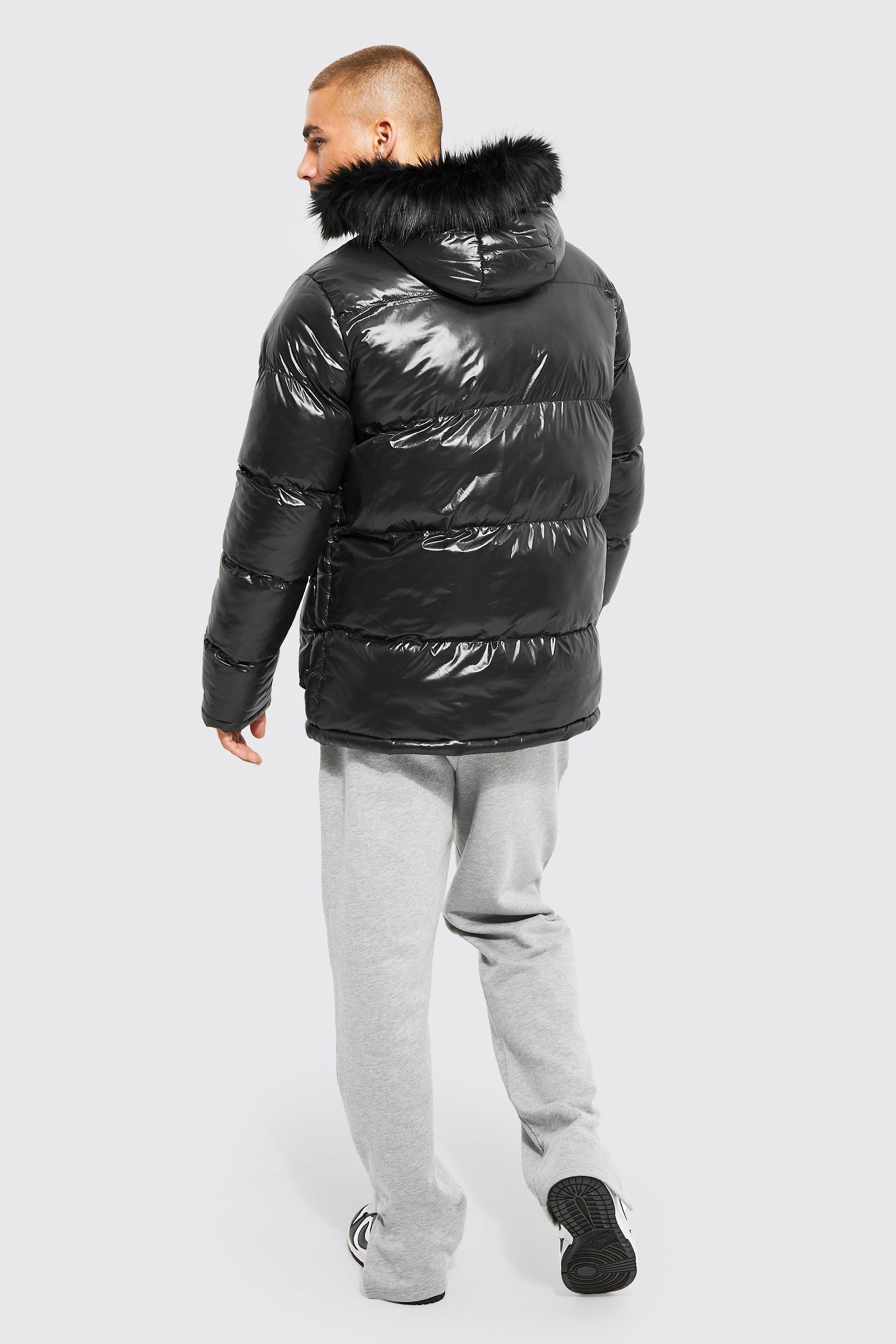 High shine sale parka