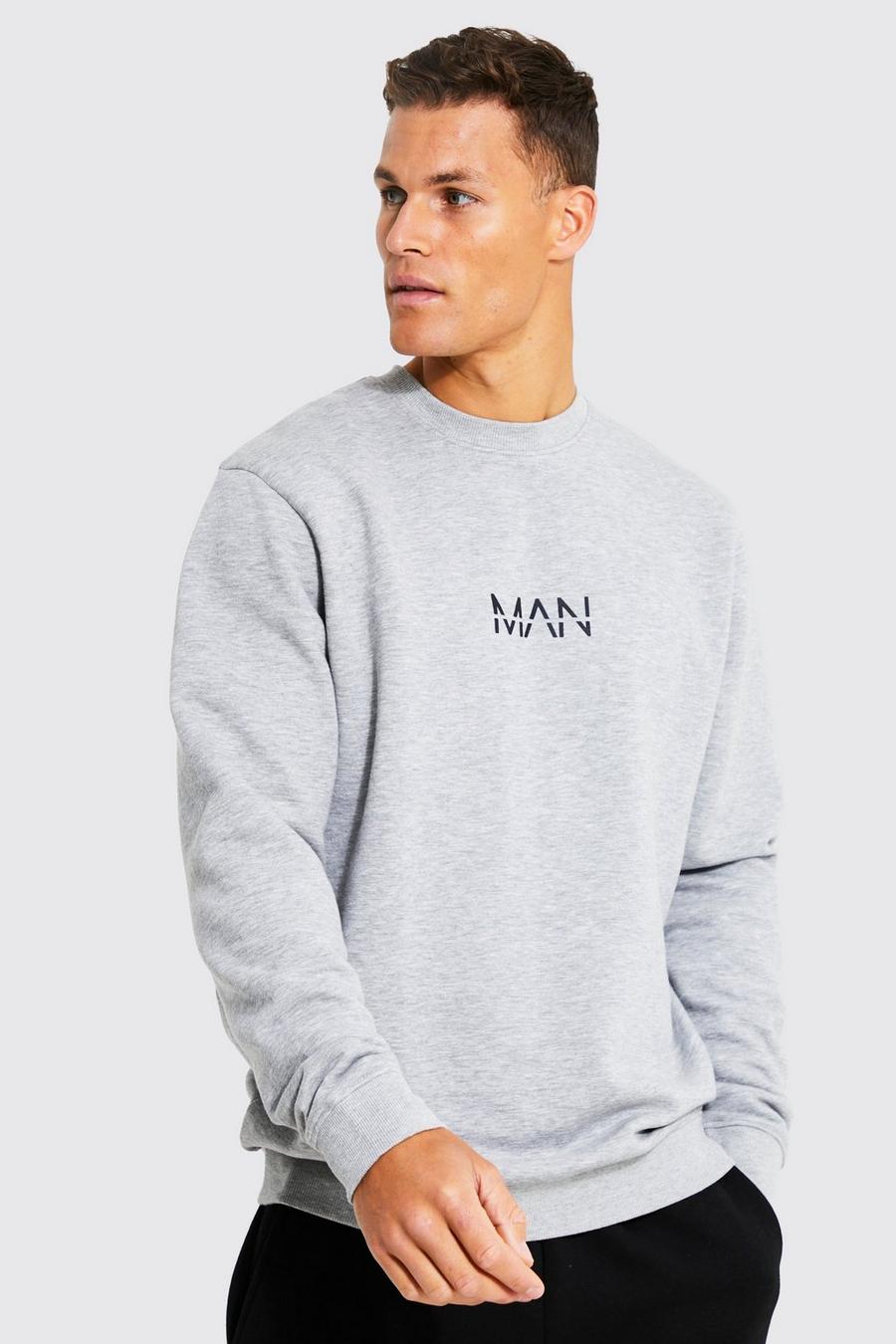 Grey marl grå Tall - MAN Dash Sweatshirt image number 1