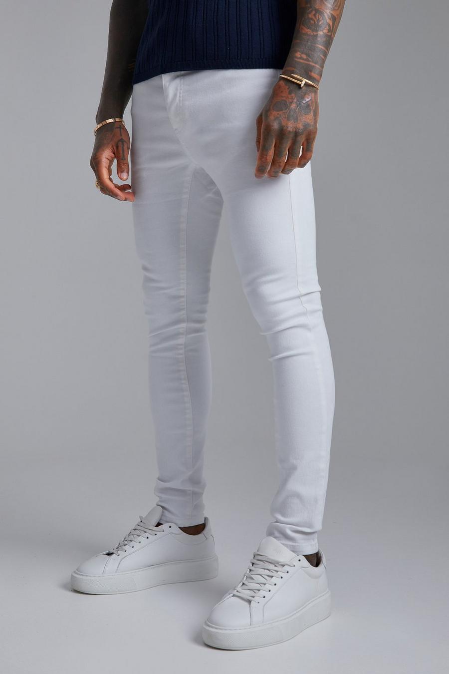 לבן white סופר סקיני ג'ינס