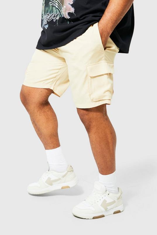 Men's Classic Cargo Shorts Casual Summer Loose Fit Shorts Drawstring  Elastic waist Lightweight Outdoor Hiking Short Multi-Pocket 