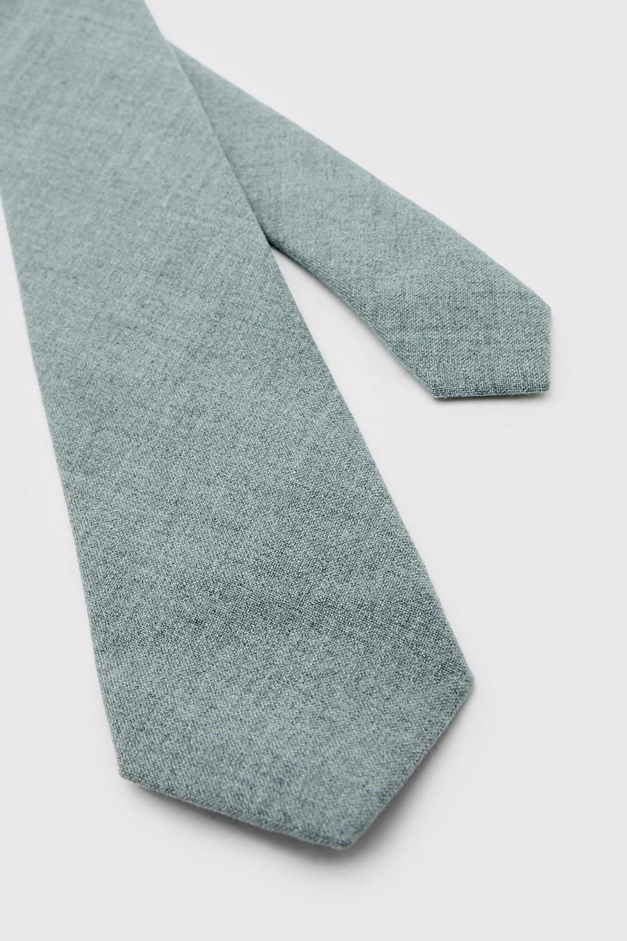 Cravatta Core in tinta unita Slim Fit, Grey marl image number 1