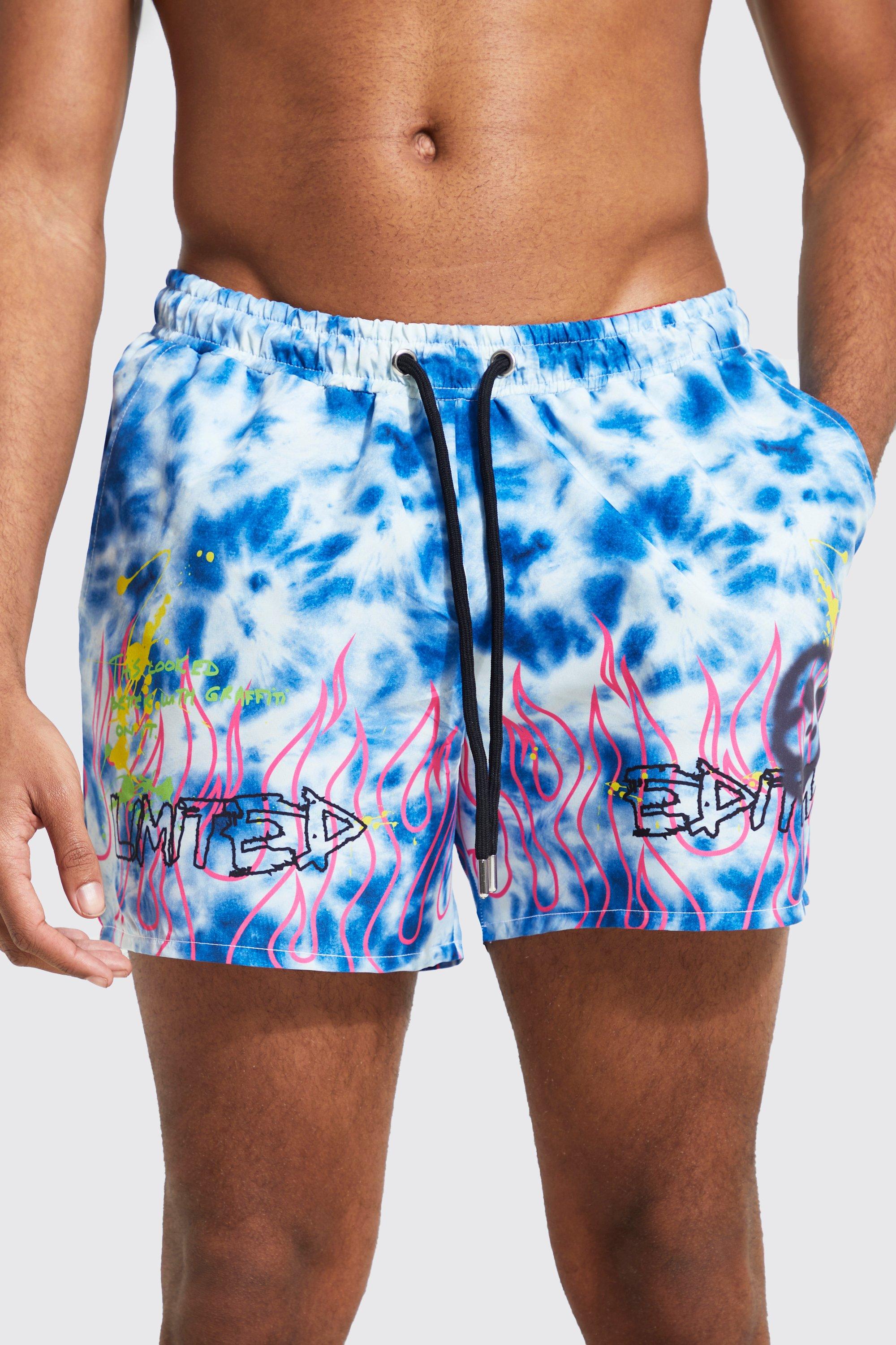 Mens tie dye bathing suit deals