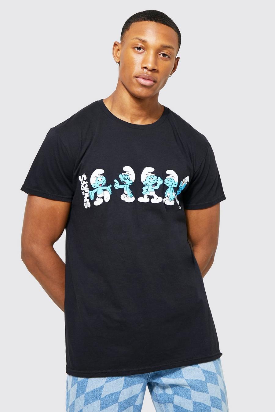 Black The Smurfs License T-shirt Global