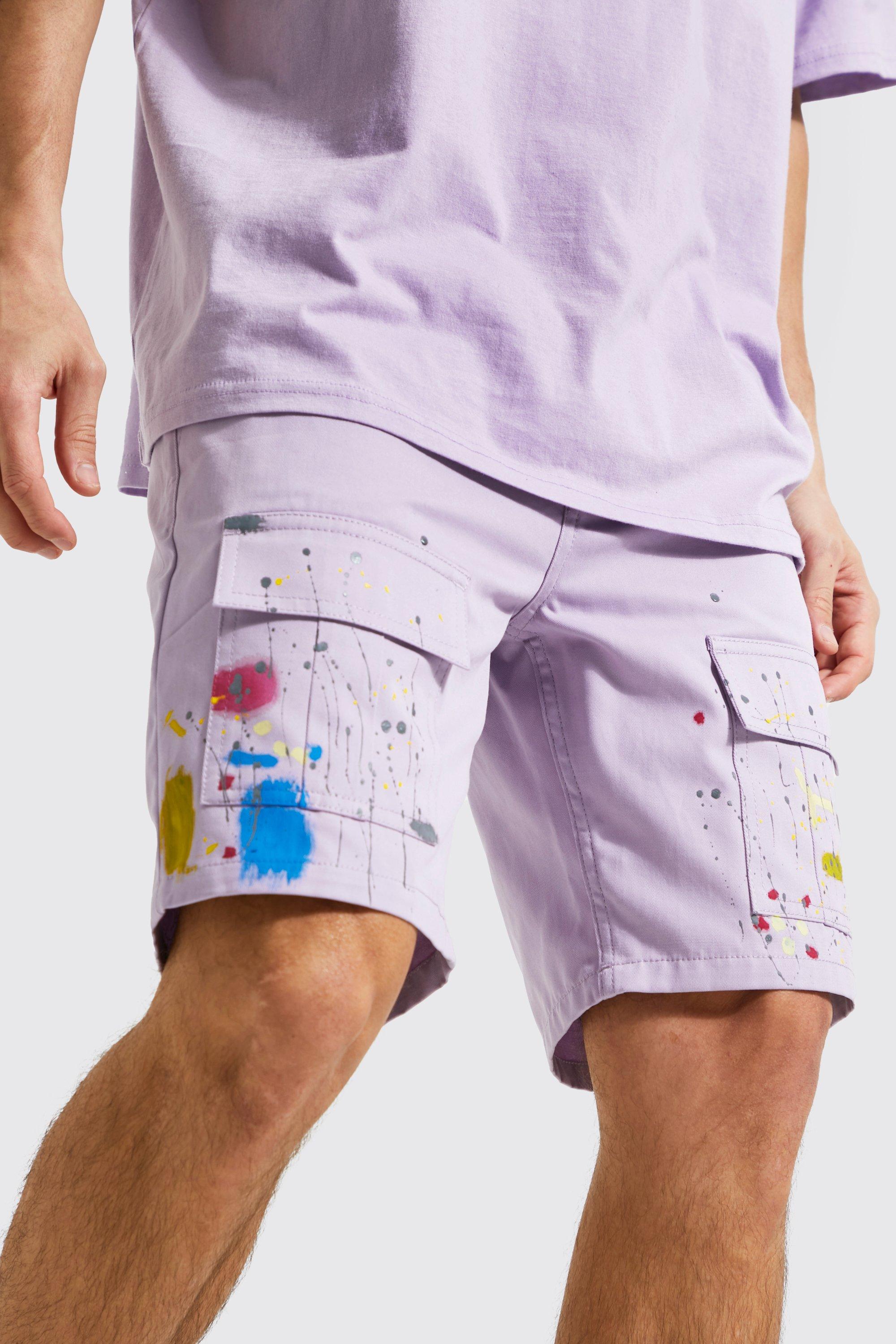 Painted Twill Shorts