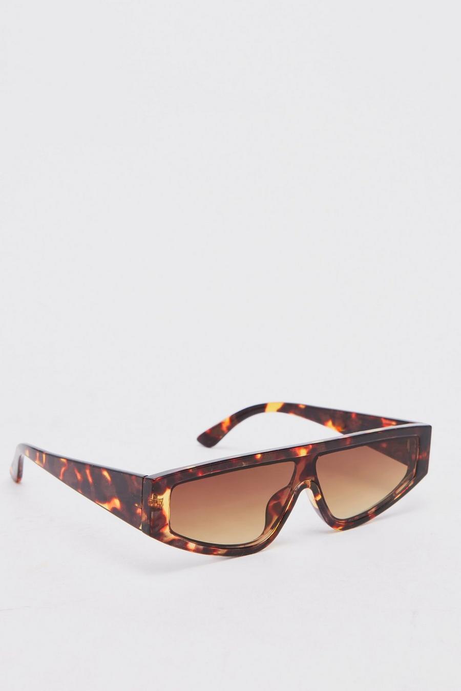 Brown Narrow Flattop Sunglasses image number 1