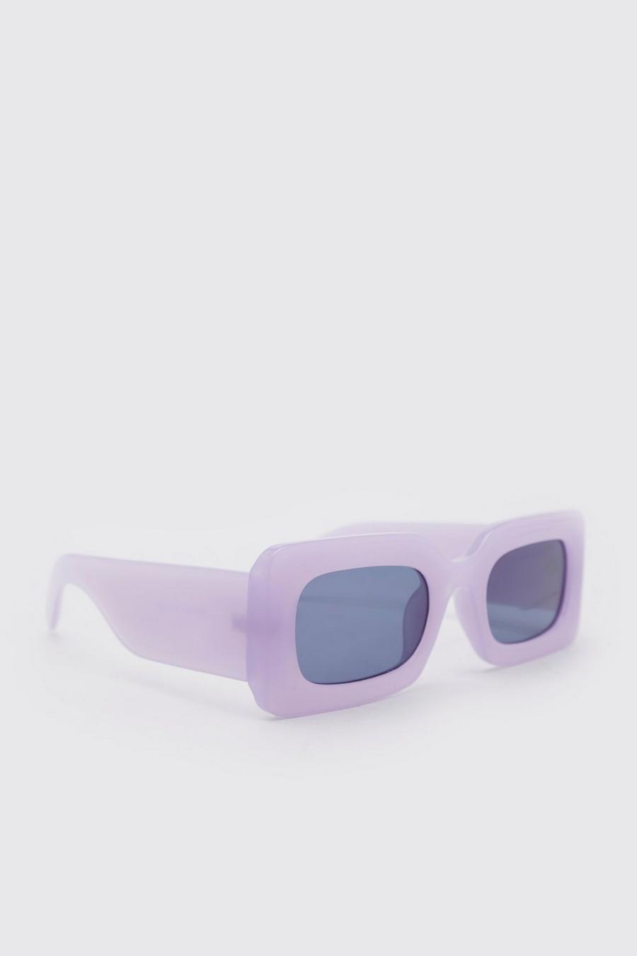 Lilac Chunky Rectangular Sunglasses image number 1