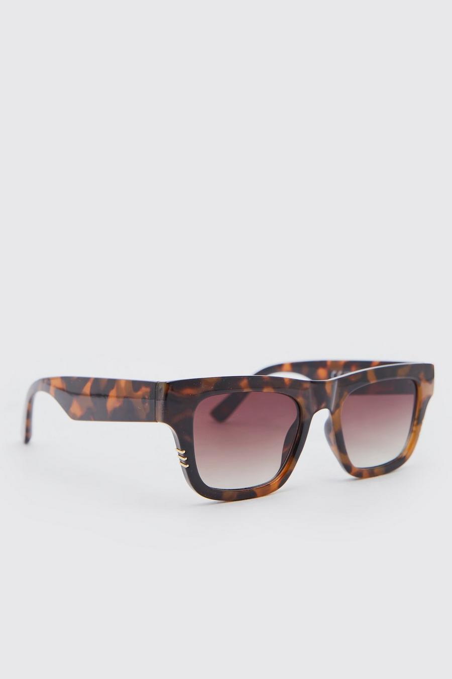 Brown marron Metal Insert Classic Sunglasses