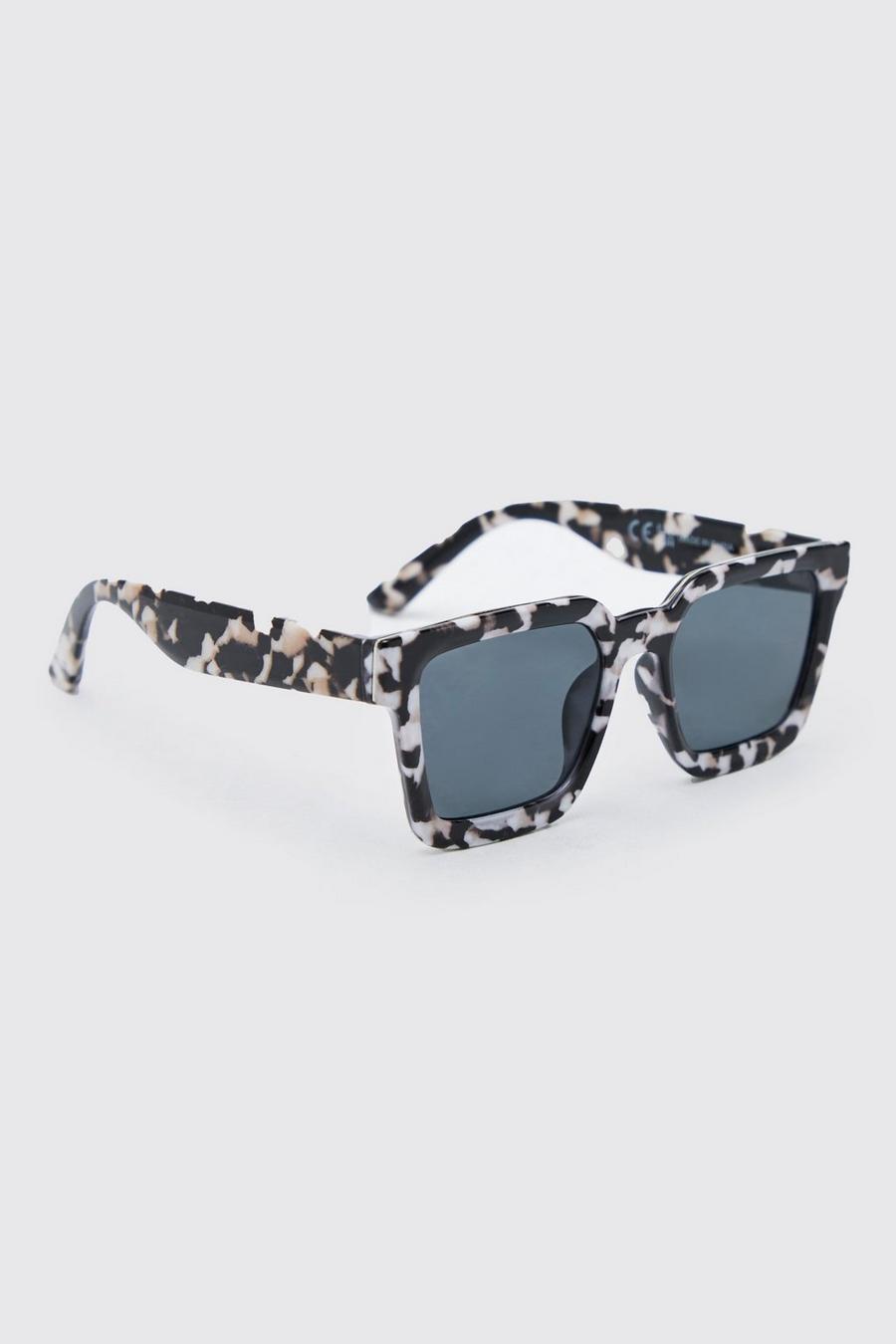 Multi Plastic Chunky Marble Sunglasses image number 1