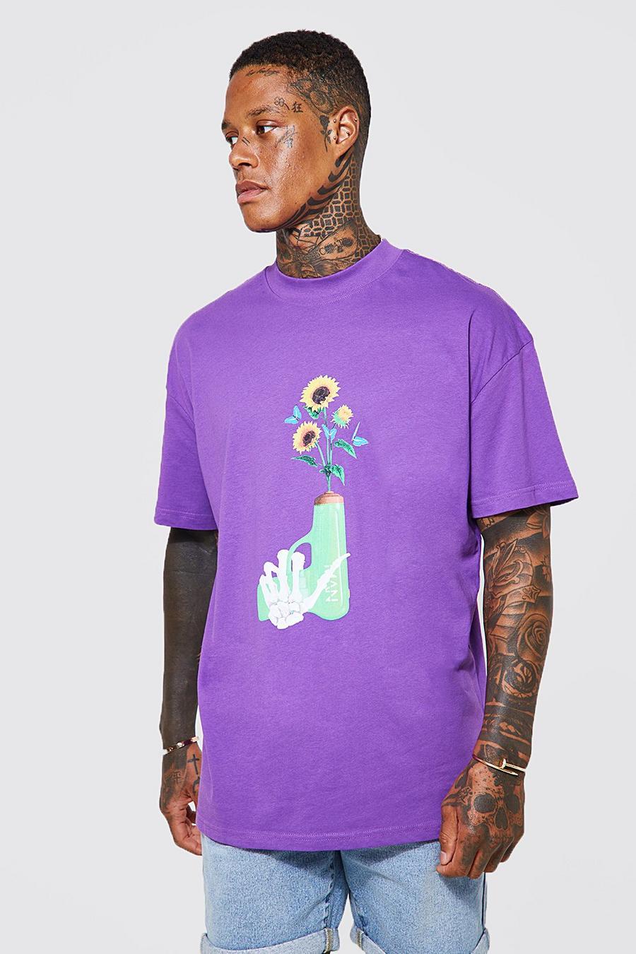 T-shirt oversize à imprimé pistolet à eau, Purple image number 1