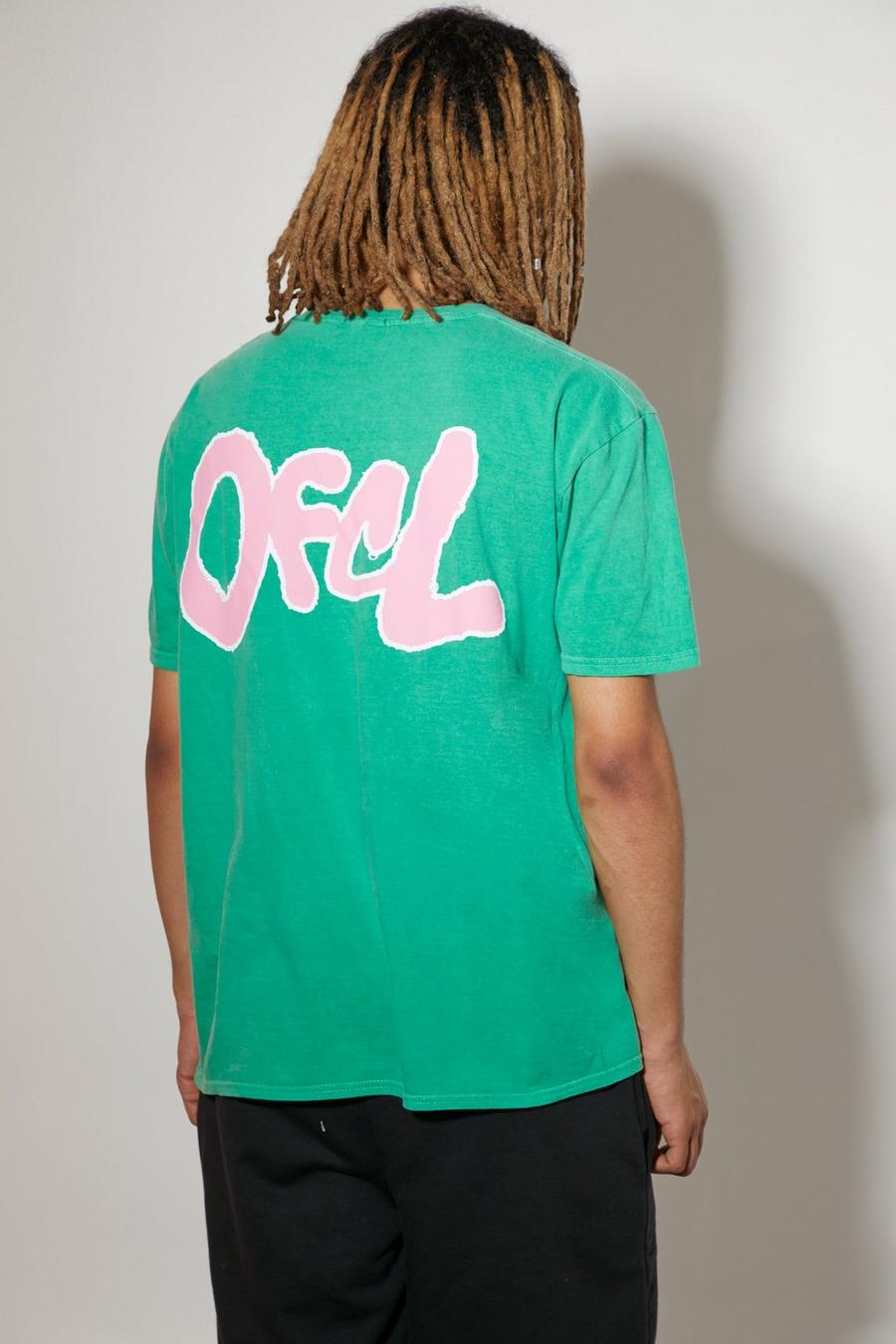 Oversize T-Shirt mit Official Print, Green vert