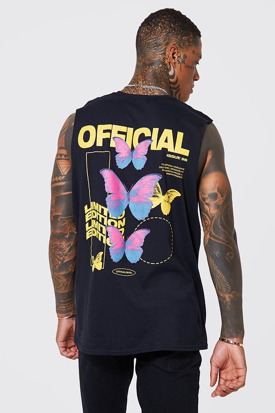 Black Official Butterfly Print Tank image number 1