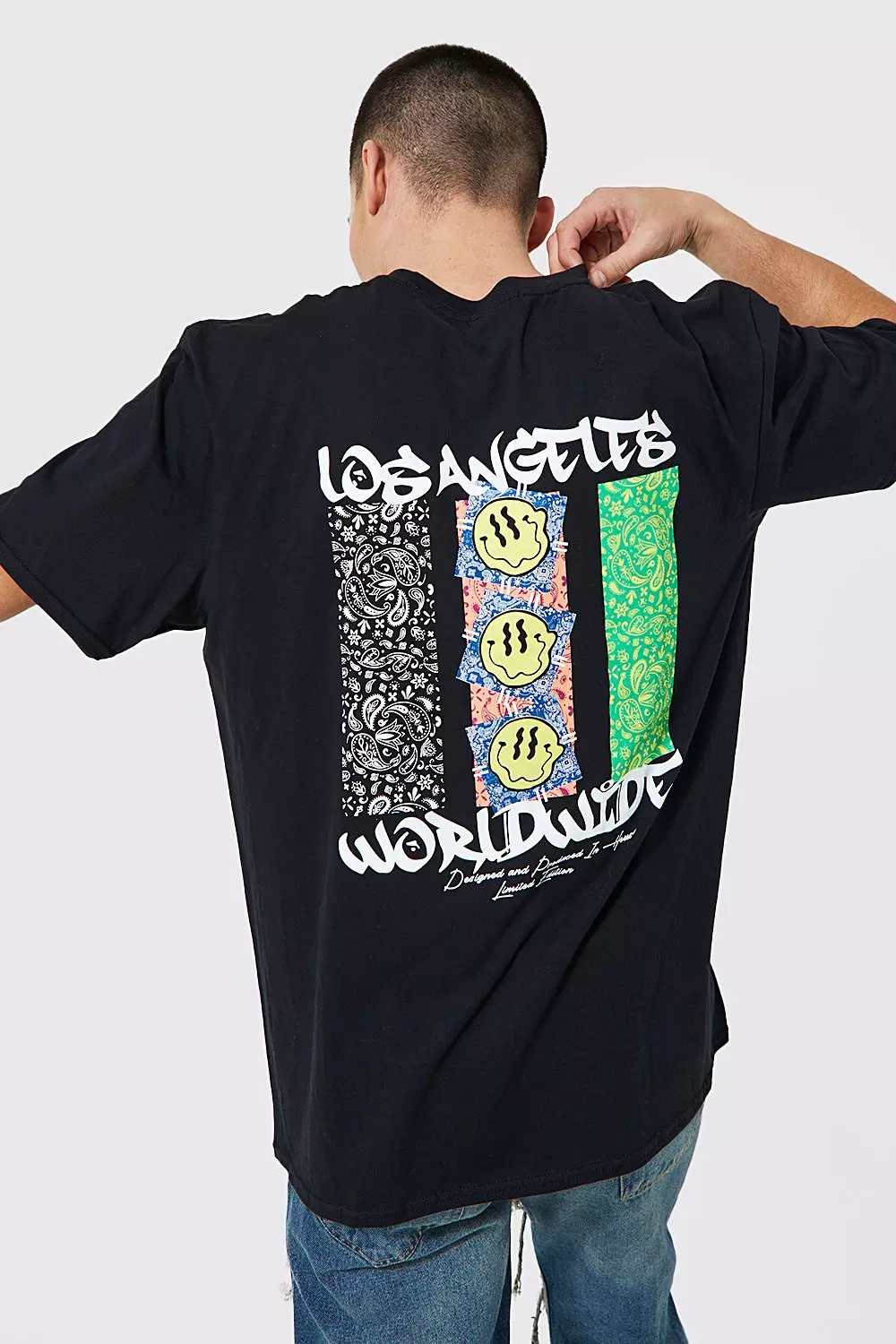 Oversized Los Angeles Back Graphic T-shirt