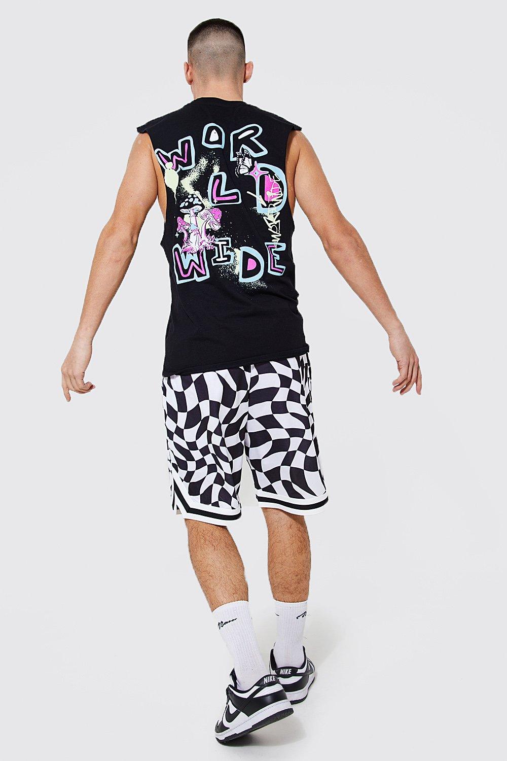 Wordwide Back Print Drop Armhole Tank boohoo CA