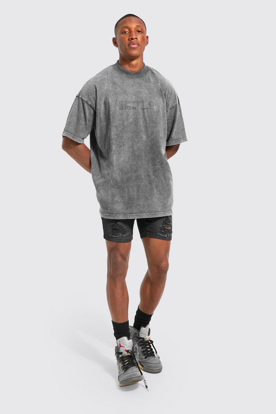 Oversize Shorts-Set, Charcoal grey