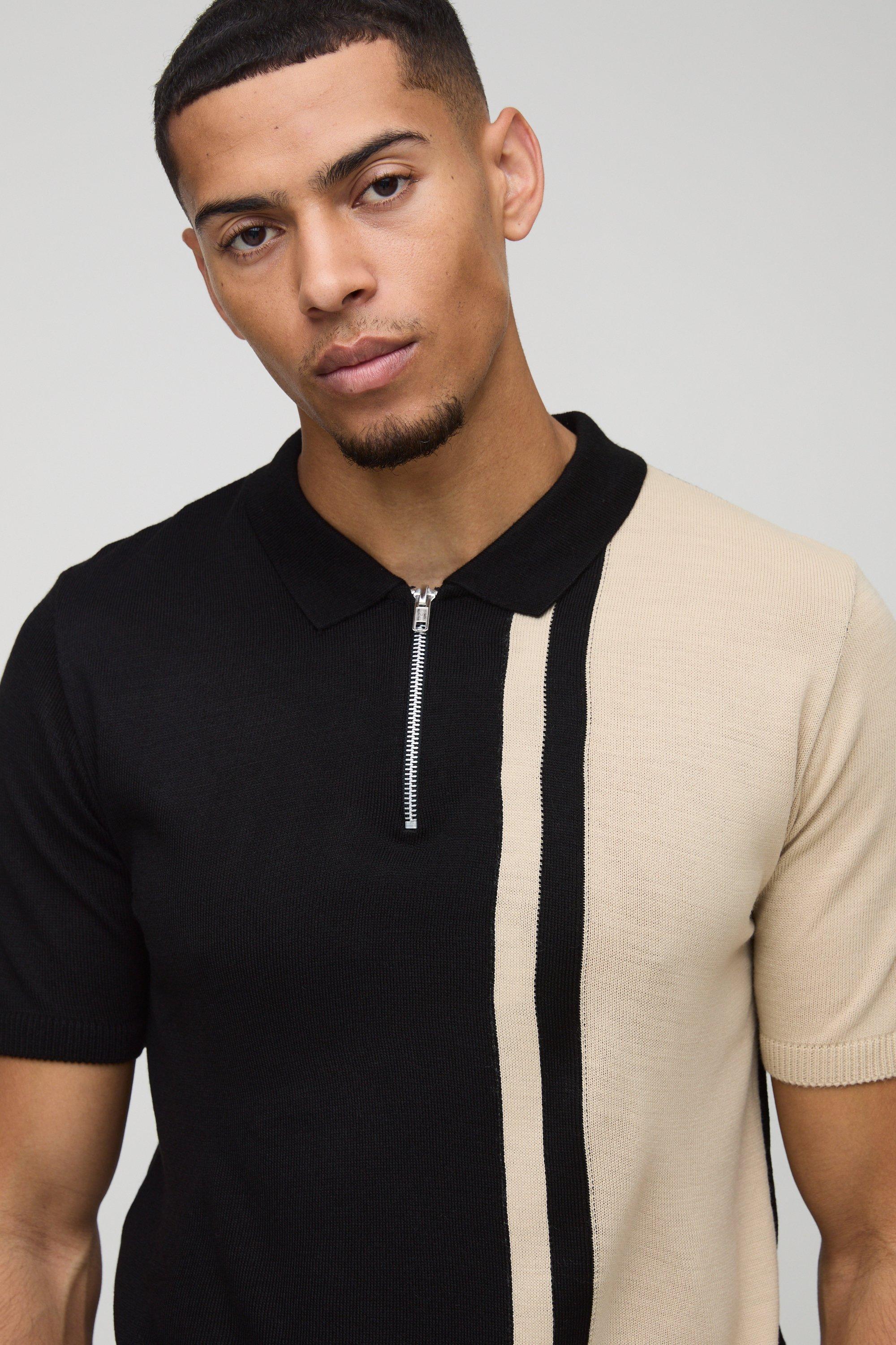 Long-Sleeve Knit Polo Shirt