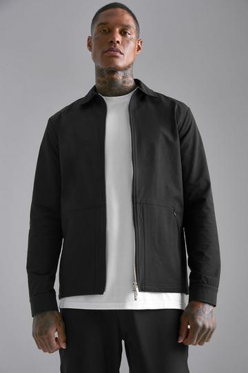 Nylon Regular Fit Technical Jacket black