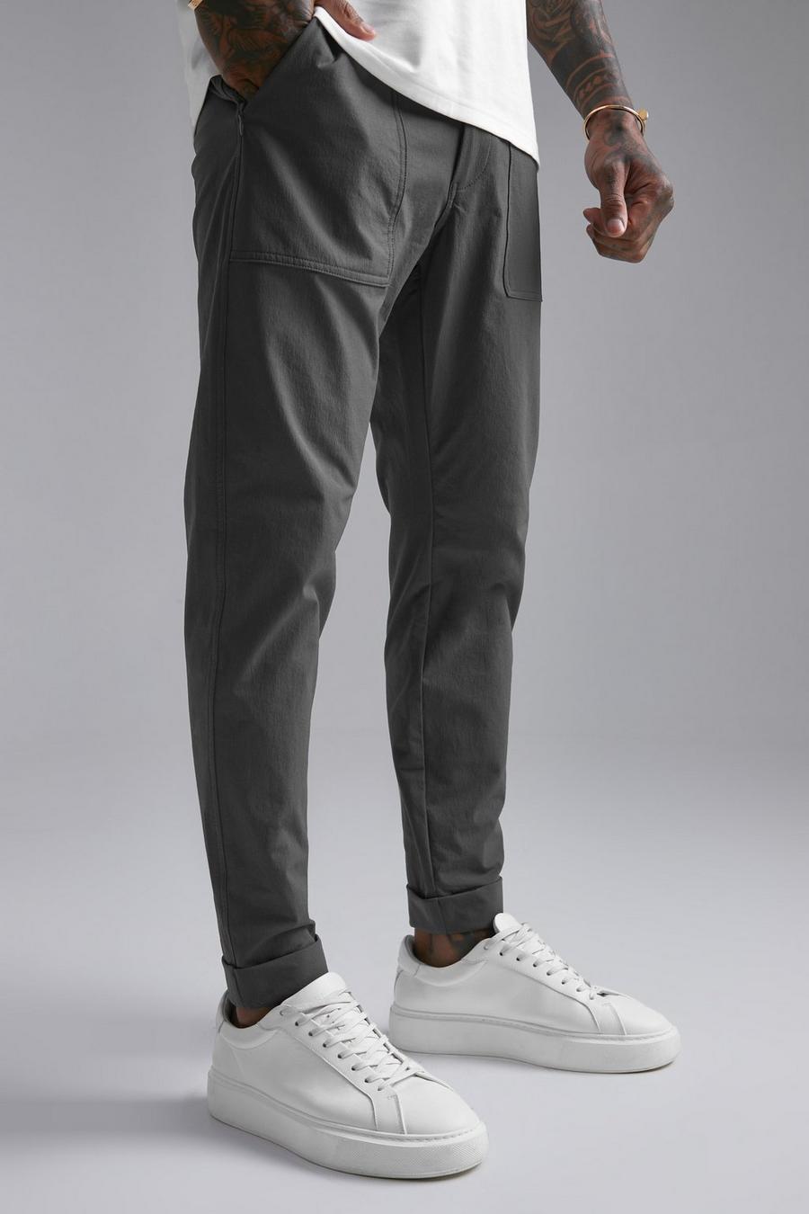 Charcoal grey Nylon Technical Trouser
