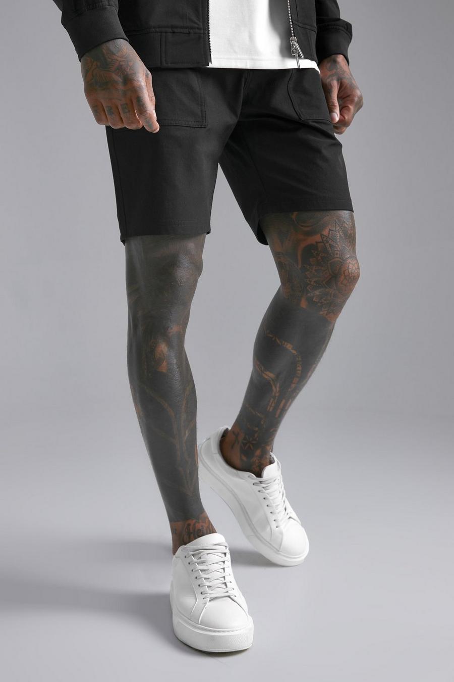 Black svart Shorts i nylon image number 1
