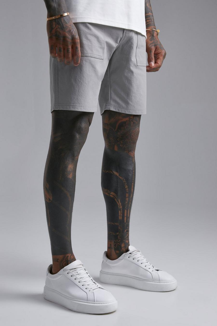 Light grey grå Shorts i nylon image number 1