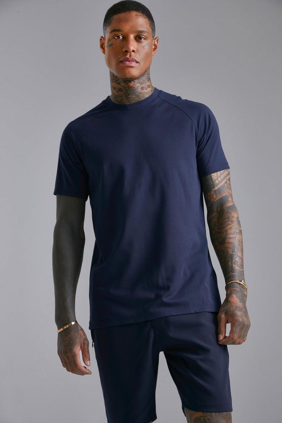 Navy marine Slim Fit Luxe T Shirt