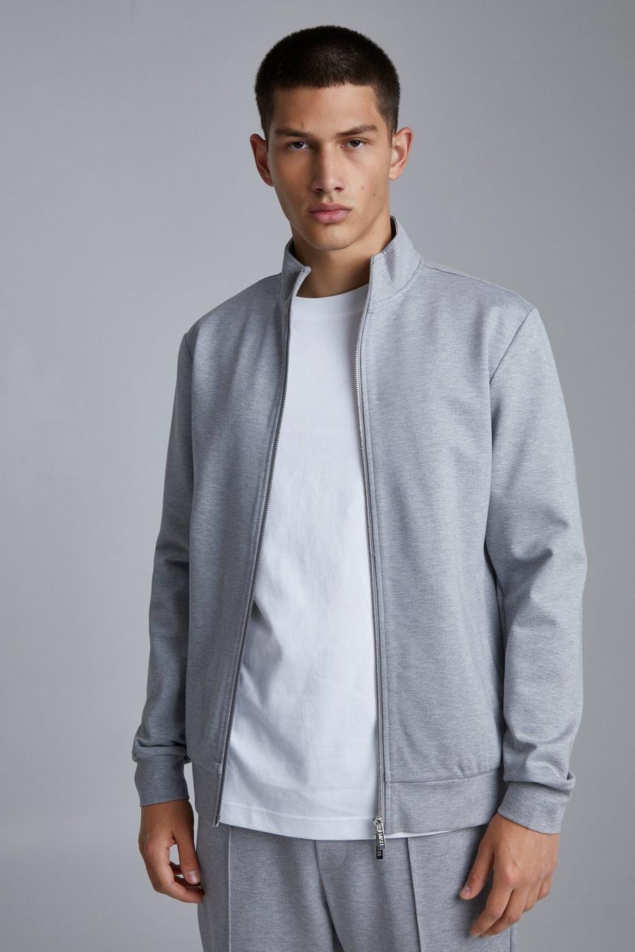 Grey marl Luxe Track Jacket image number 1