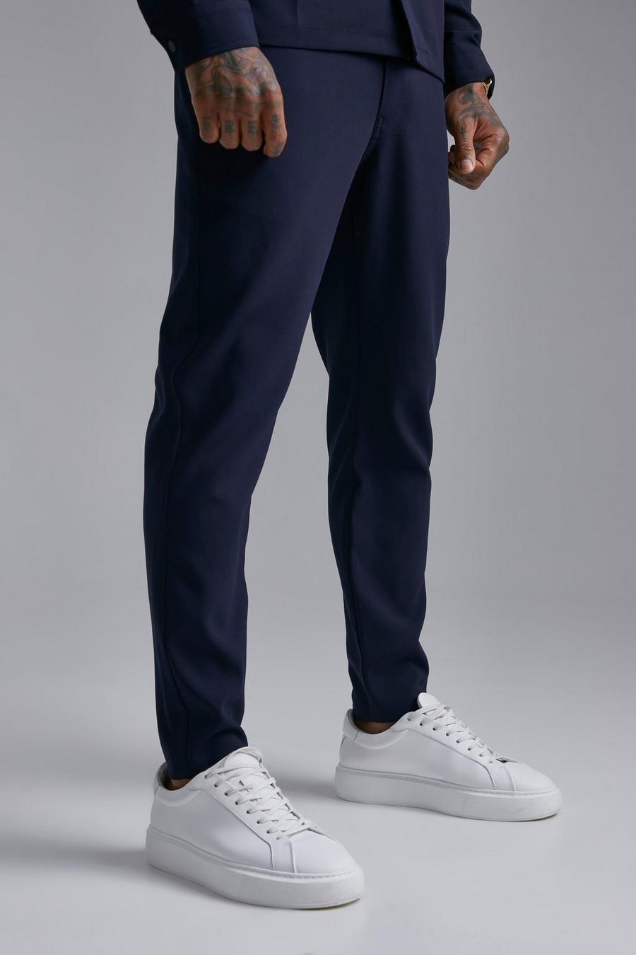 Navy Tailored Trousers image number 1