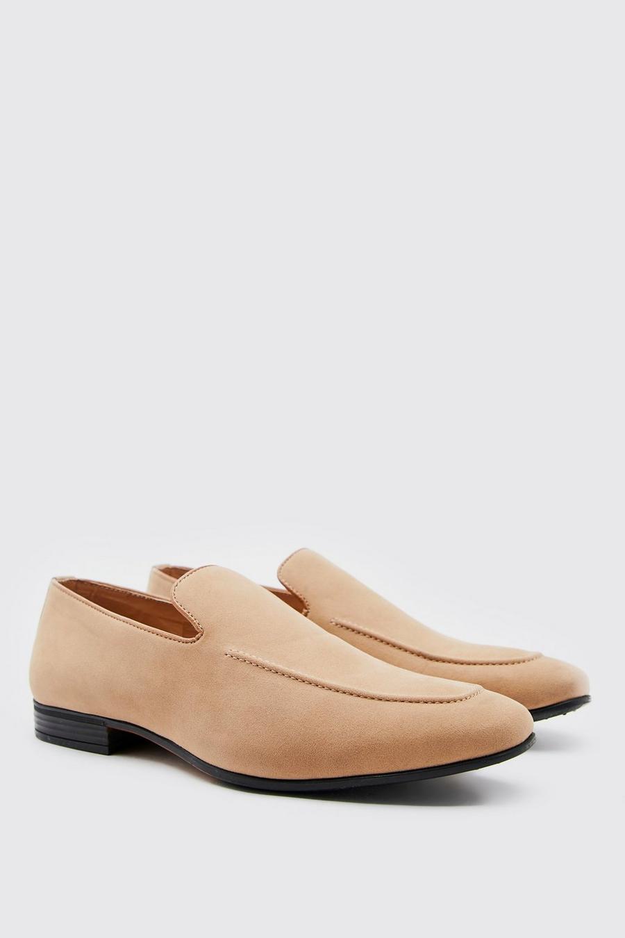 Stone beige Nep Suède Loafers