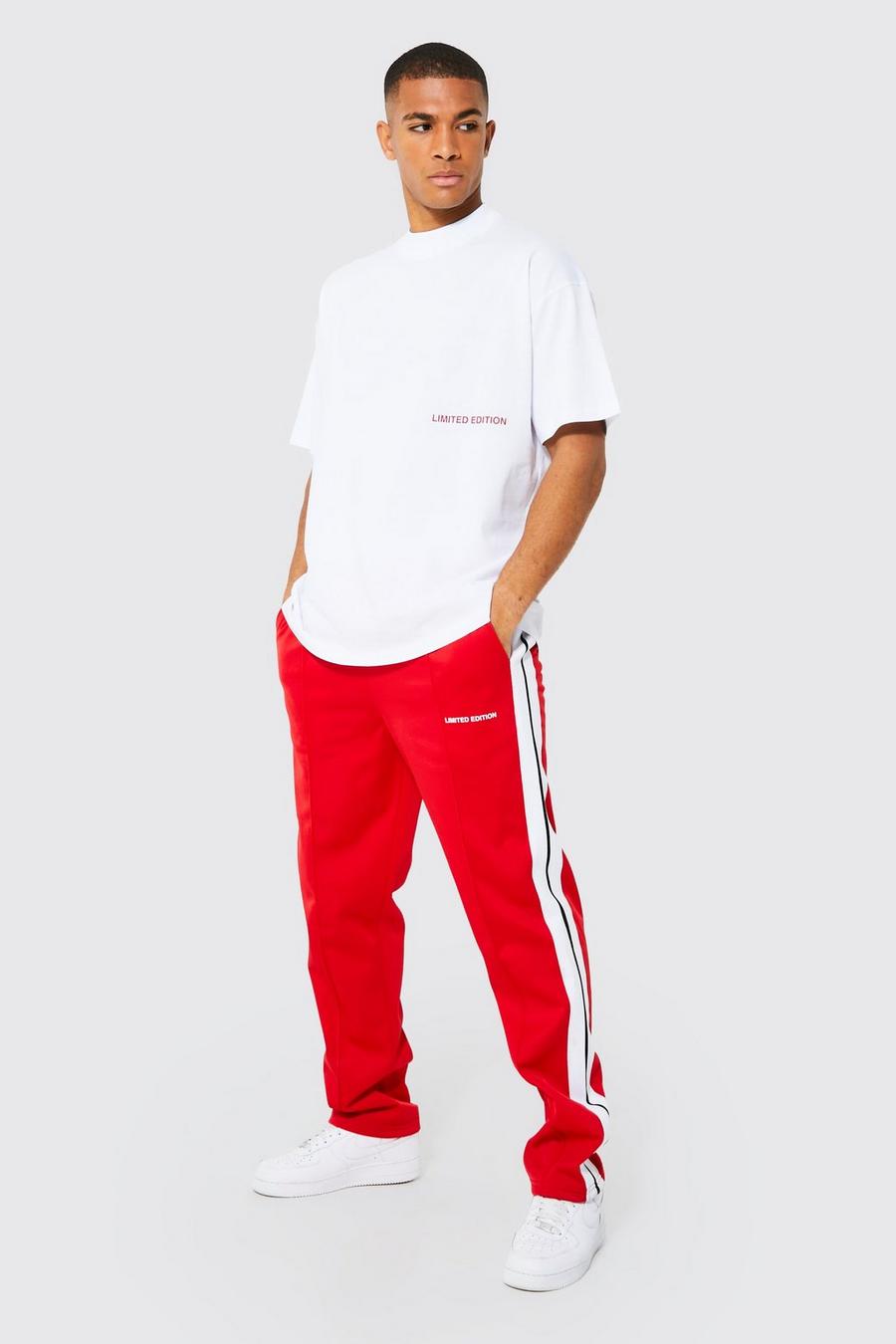 Oversize Limited Edition T-Shirt & Jogginghose, Red rouge