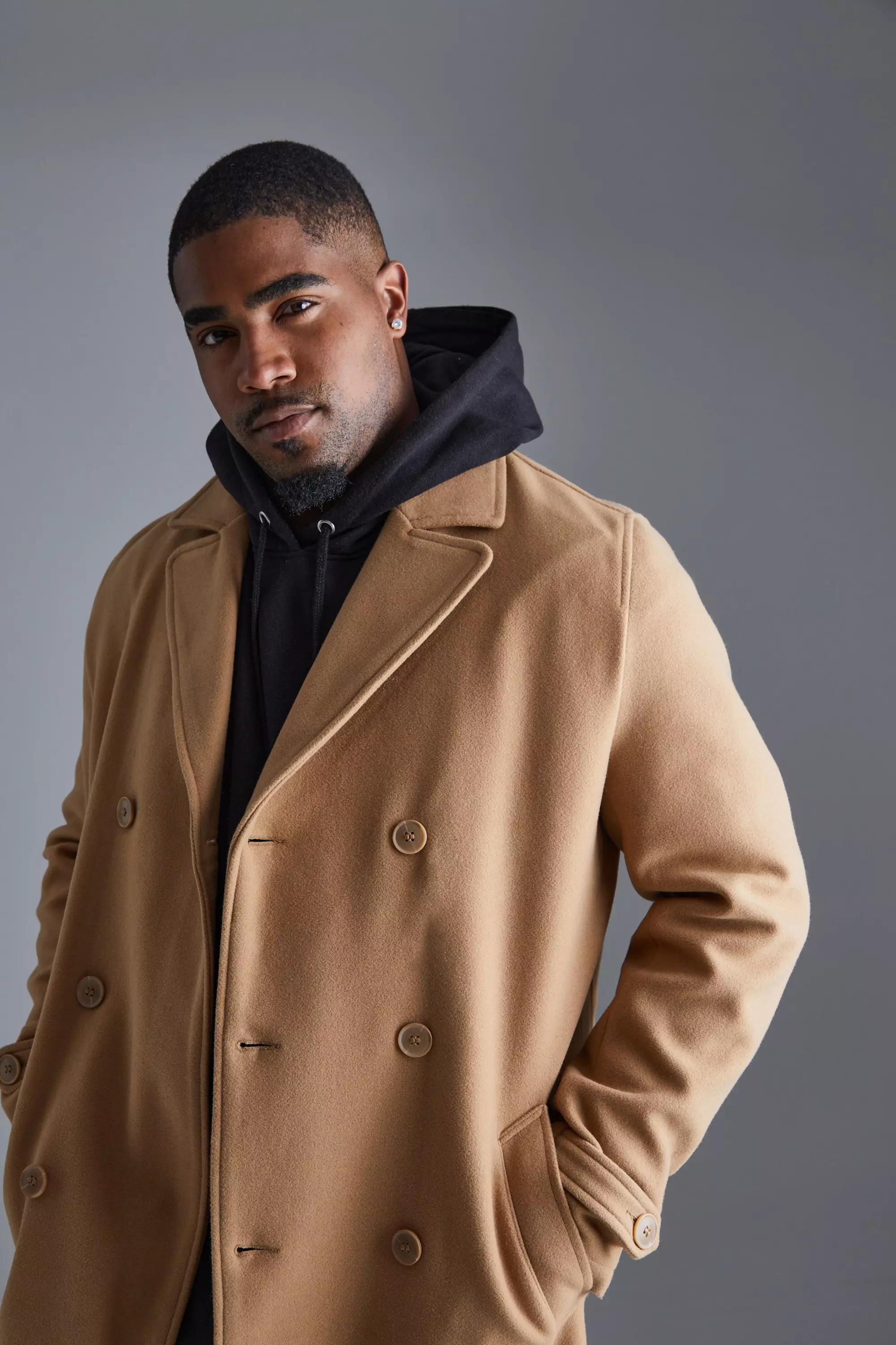 Camel hotsell peacoat mens