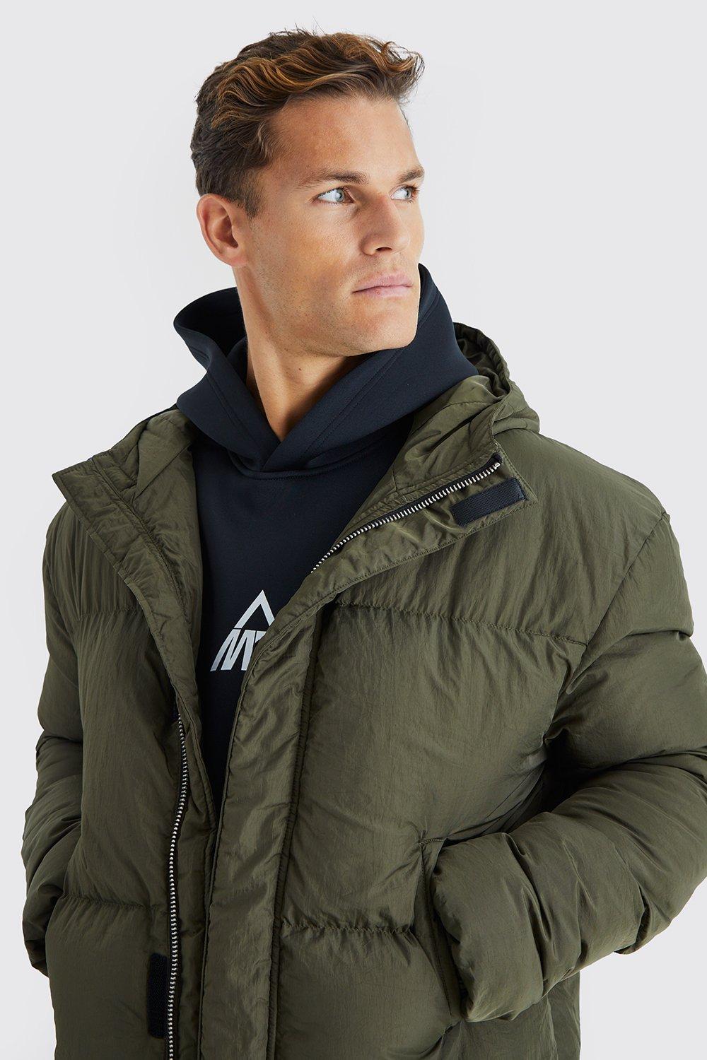 Mens khaki cheap padded jacket