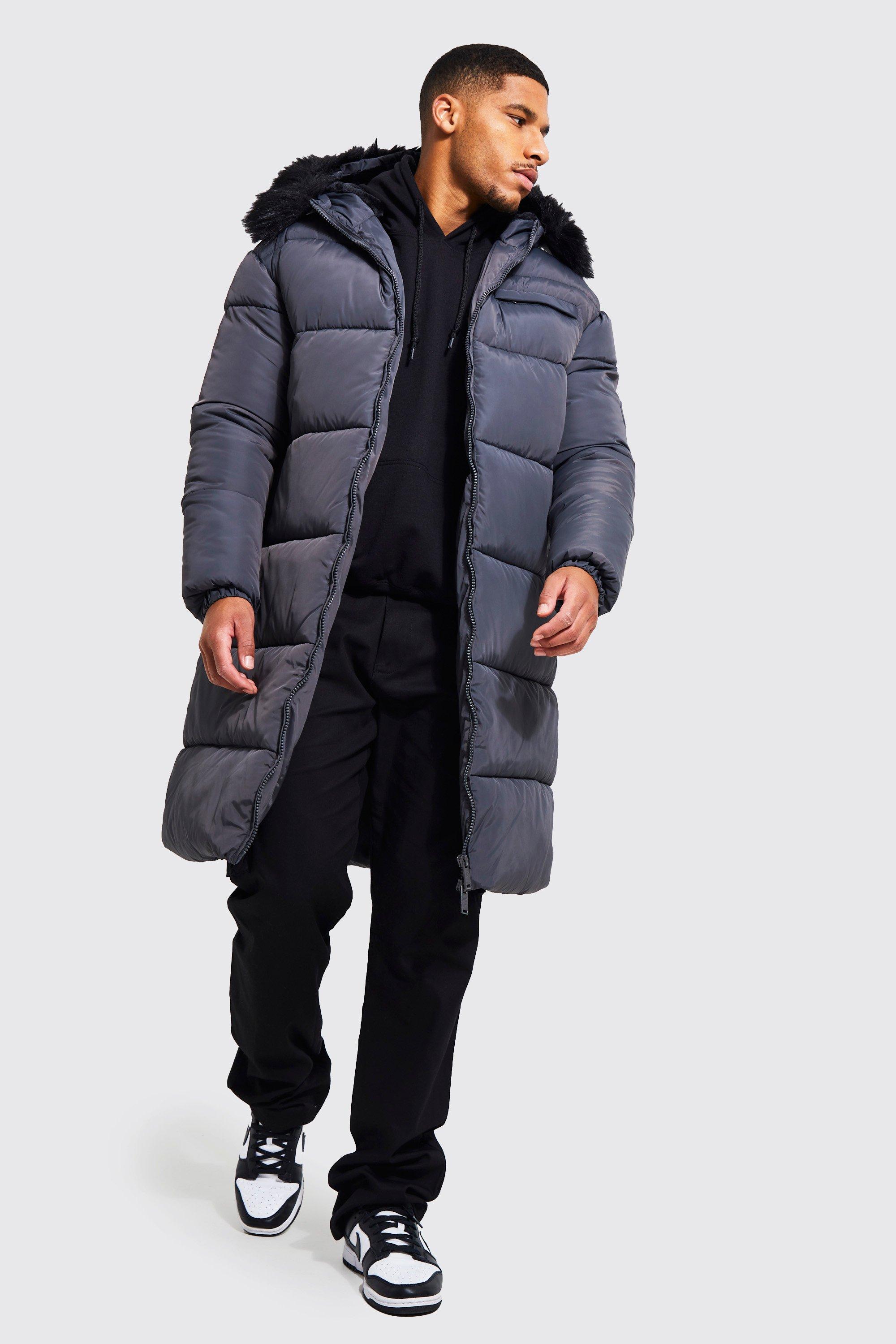 Mens hot sale fur hood