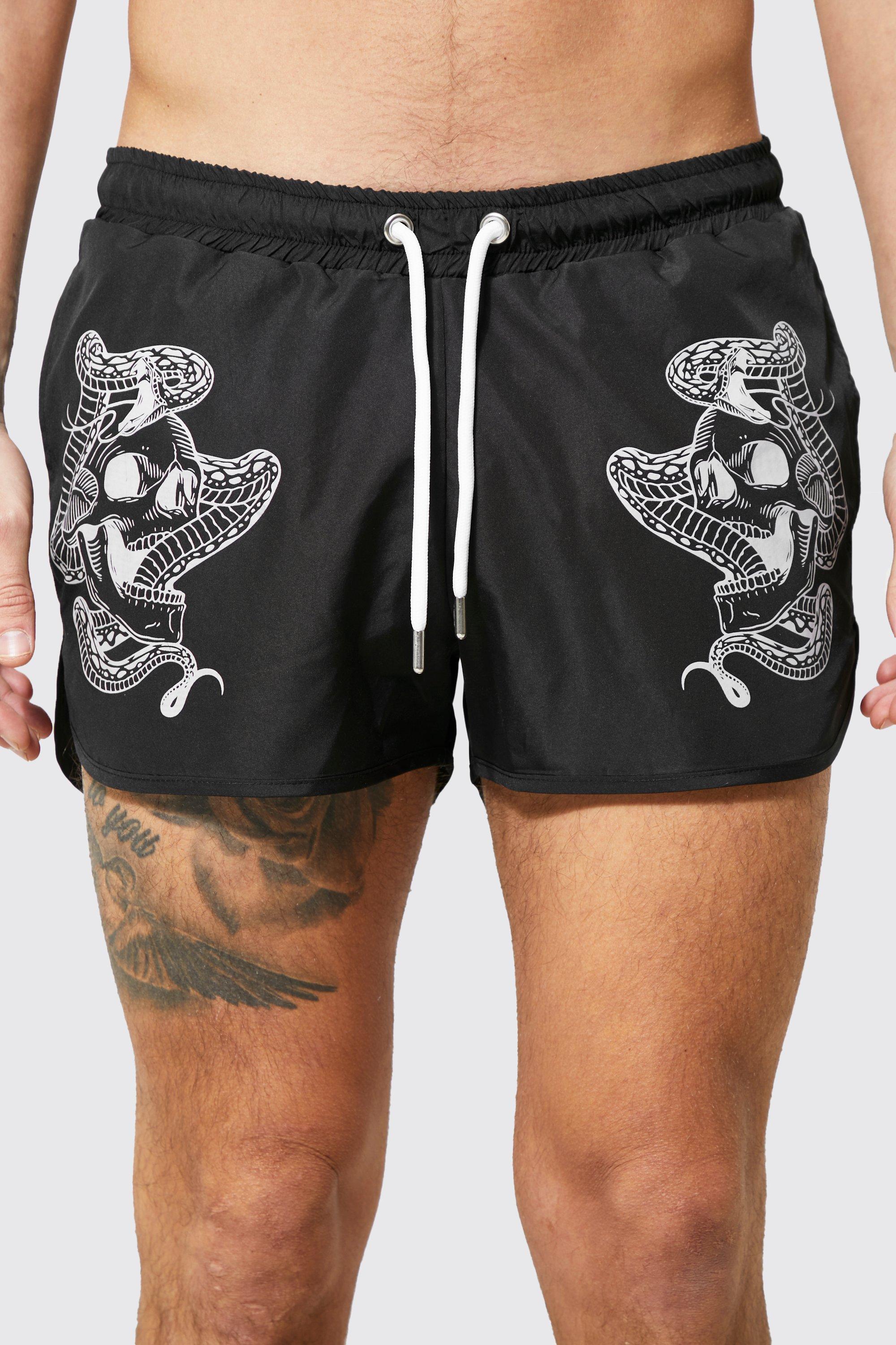 Mens snake hot sale print shorts