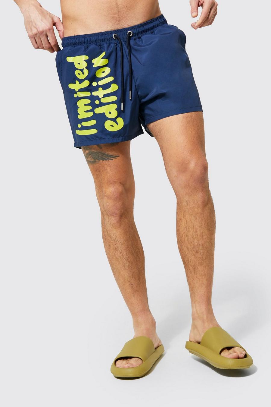 Navy Limited Edition Short Length Swim Shorts